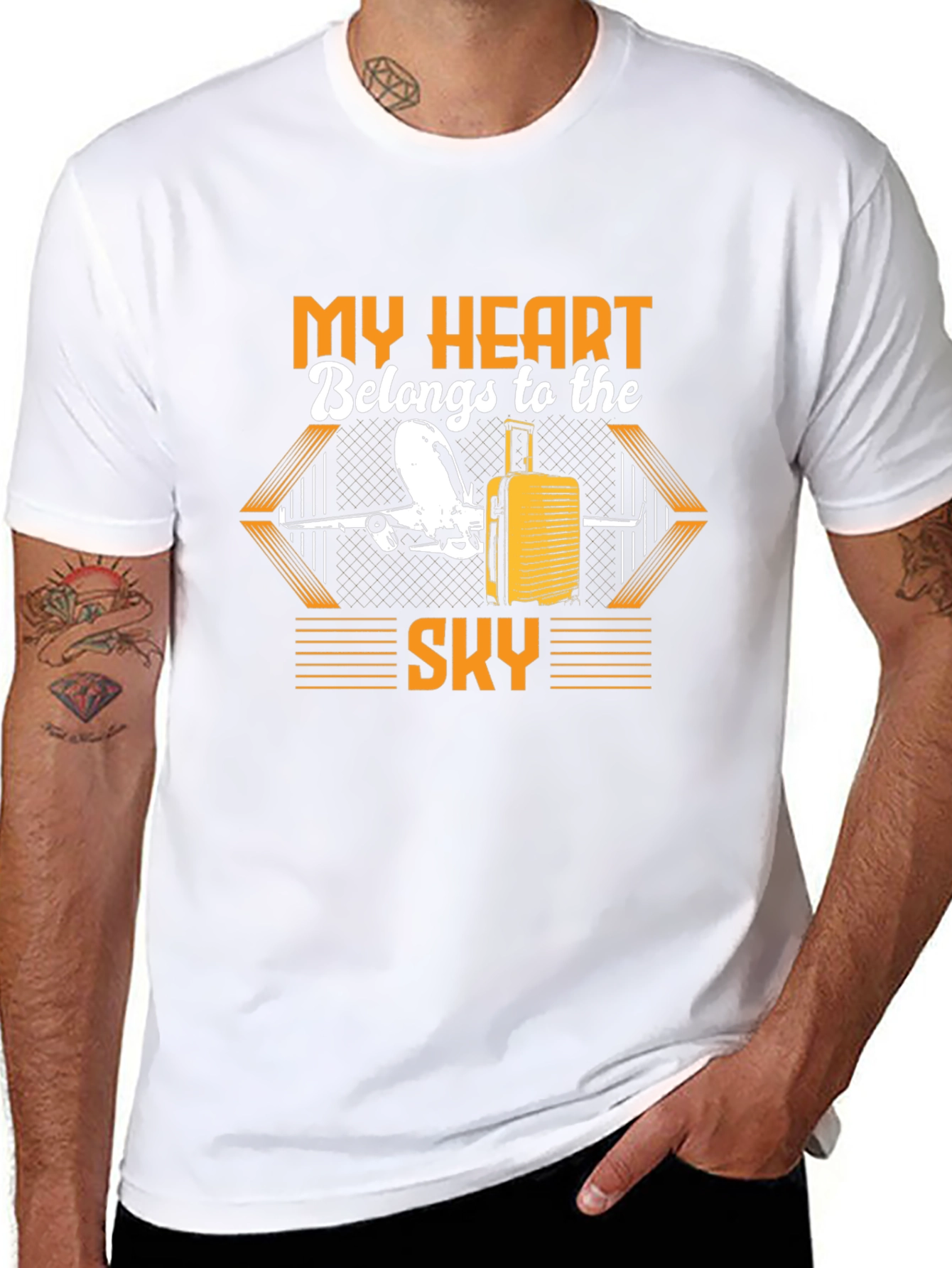 My Heart Belongs to the Sky Black T-Shirt