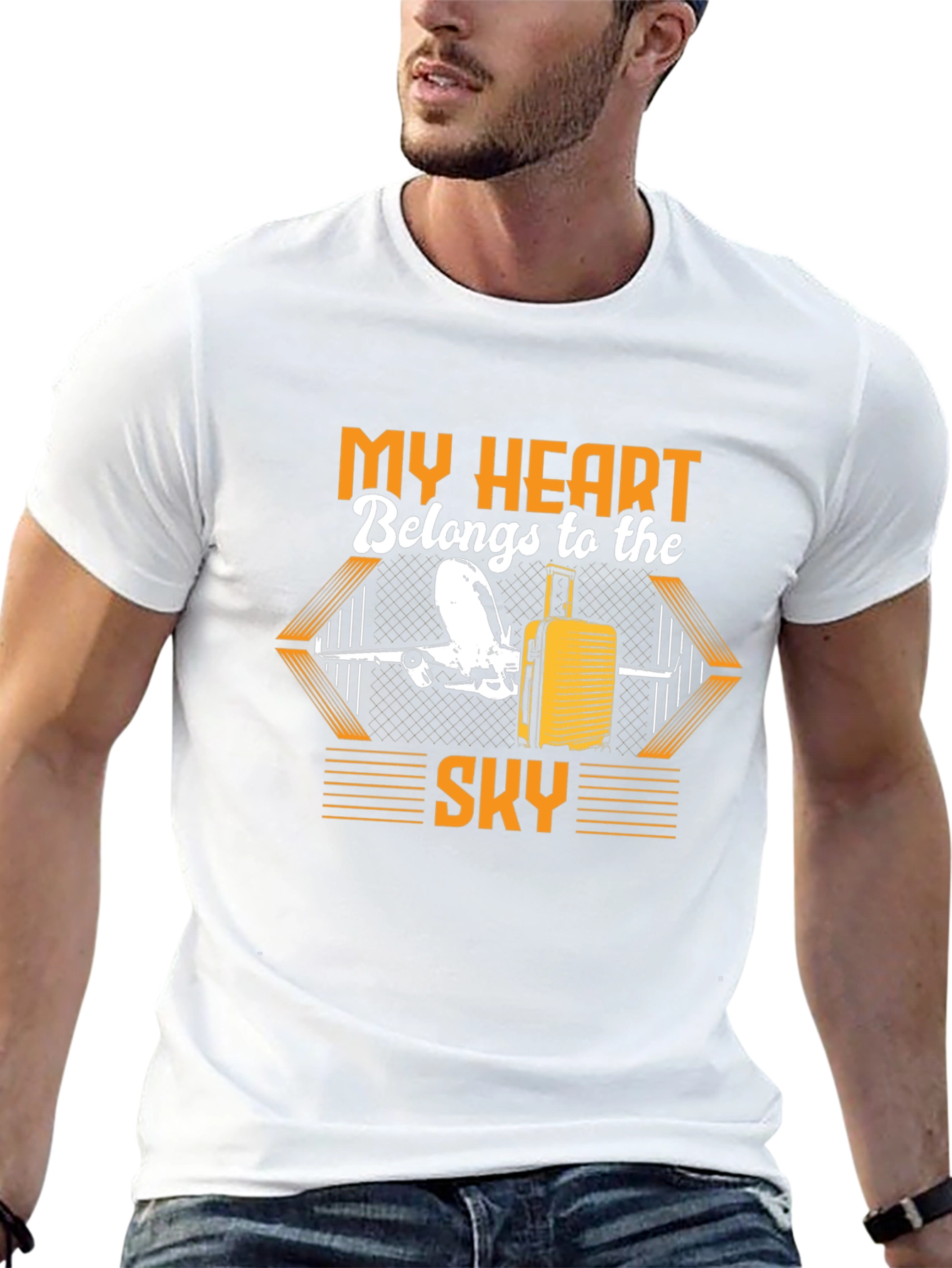 My Heart Belongs to the Sky Black T-Shirt