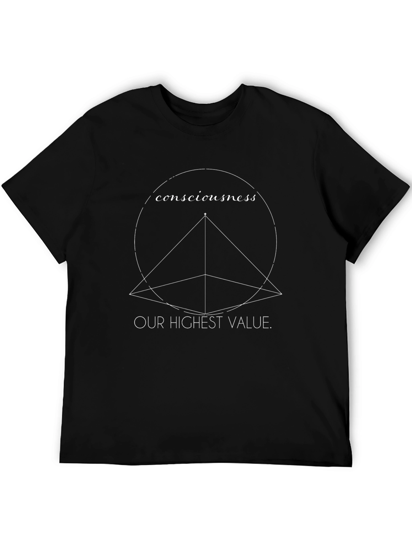 Consciousness Value Black Graphic Tee