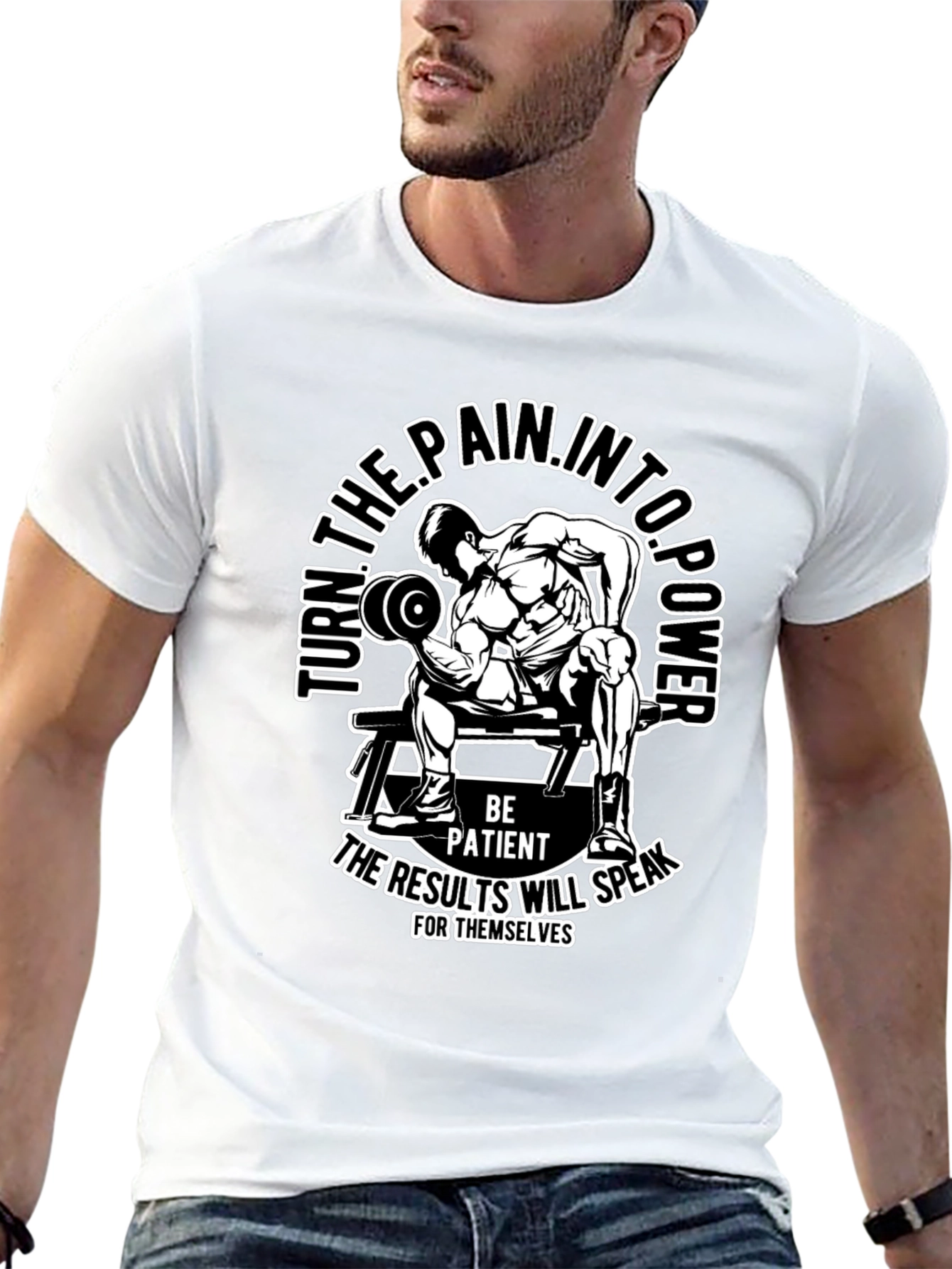Motivational Gym T-Shirt: Turn Pain Into Power
