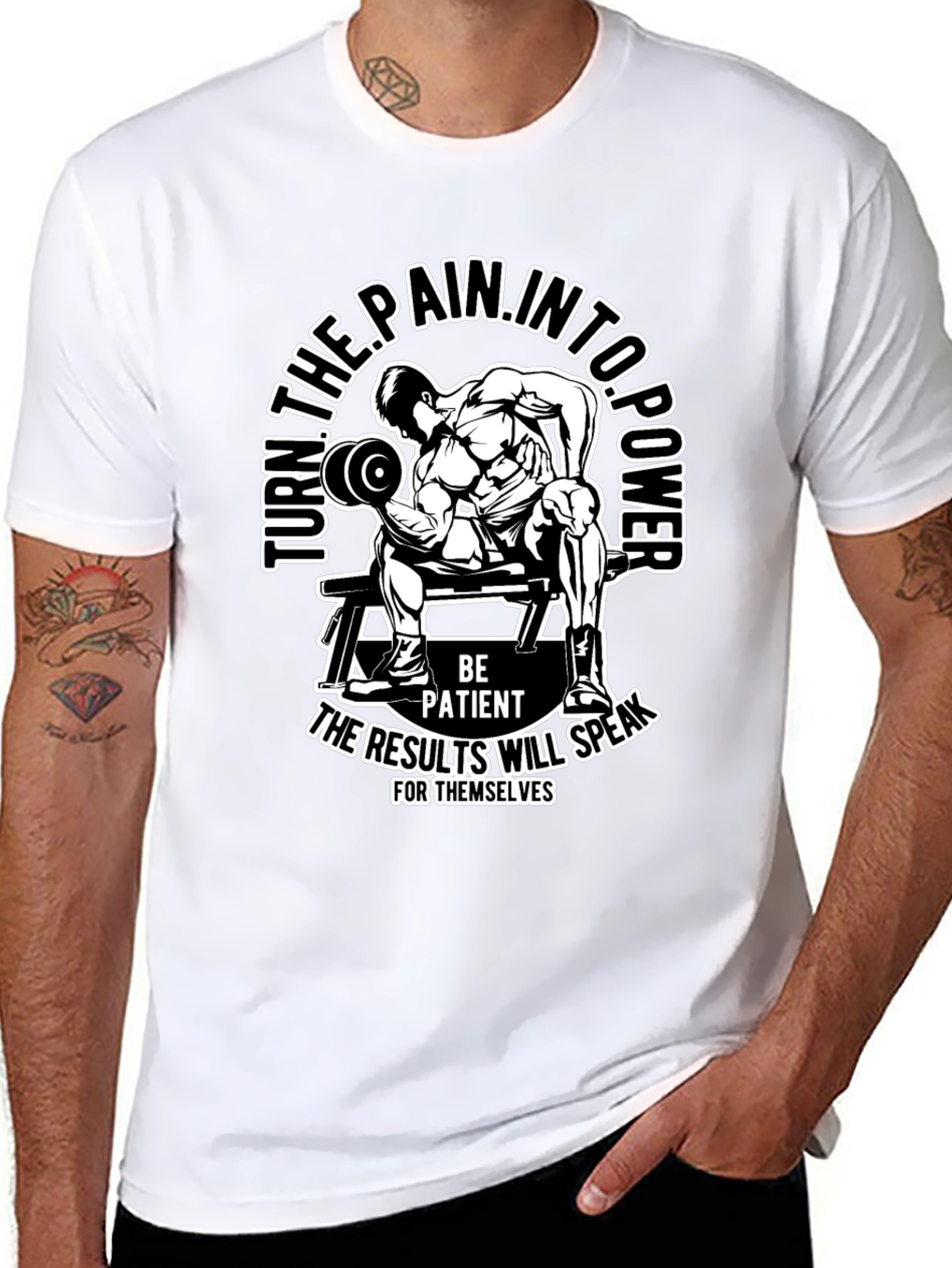 Motivational Gym T-Shirt: Turn Pain Into Power