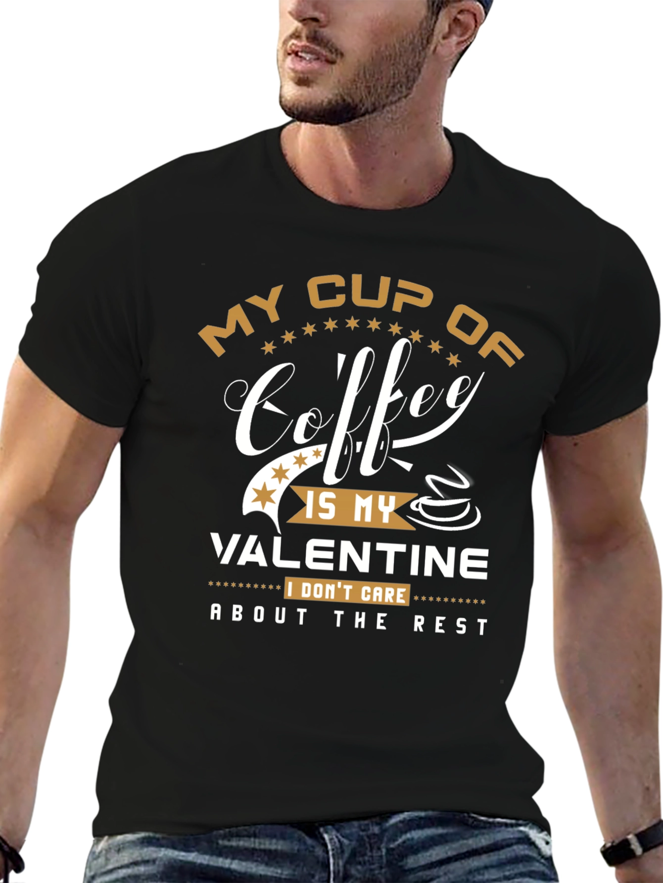 Coffee Valentines Day T-Shirt - Funny Graphic Tee