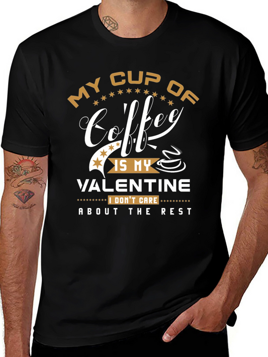 Coffee Valentines Day T-Shirt - Funny Graphic Tee