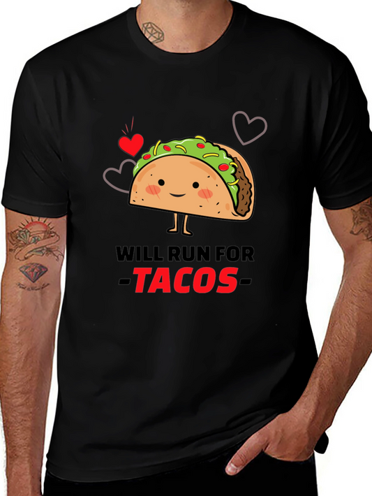 Will Run For Tacos Graphic Tee