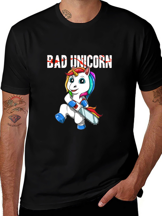Bad Unicorn Graphic Print T-Shirt