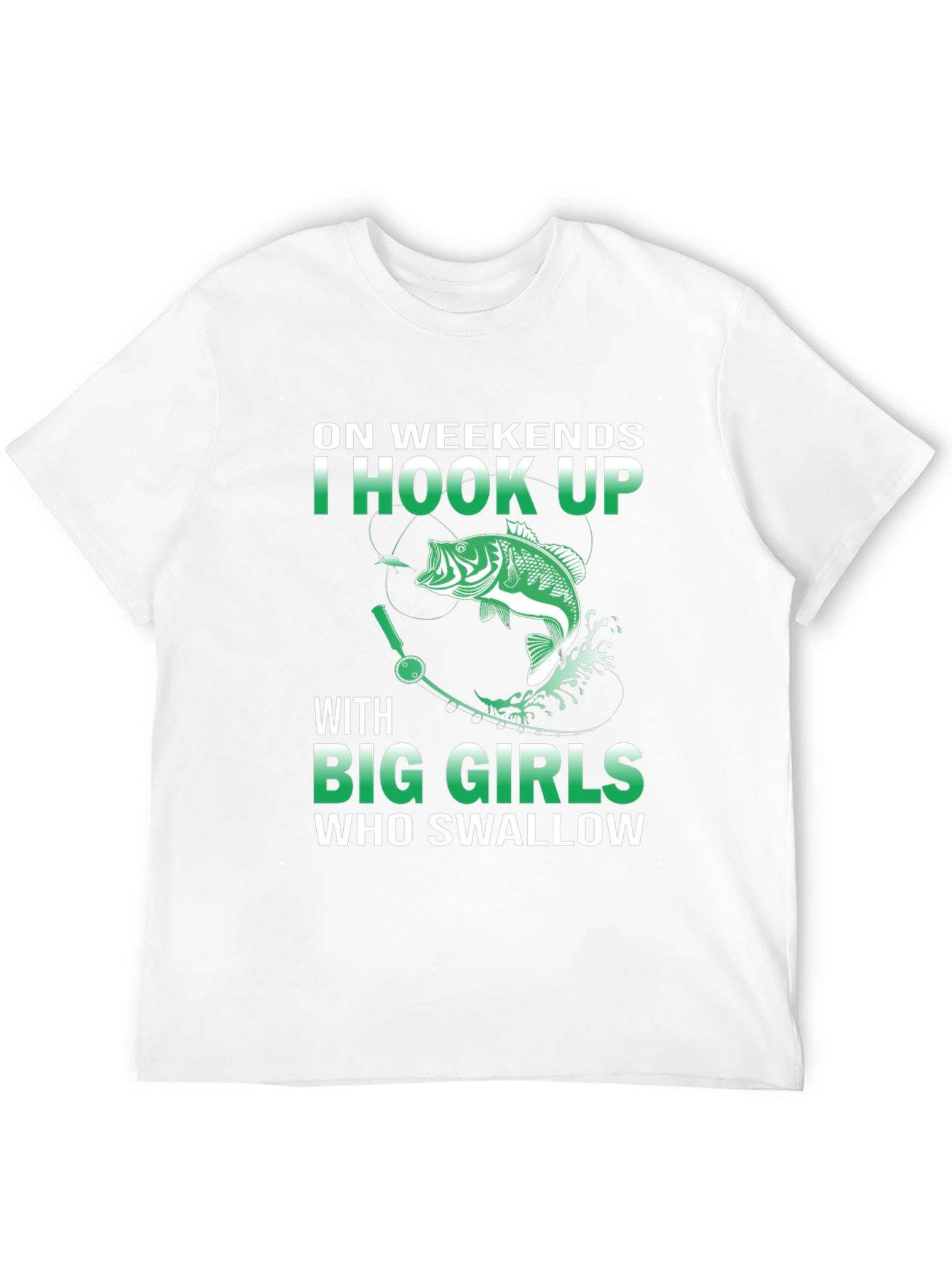 Funny Fishing Hook Up Graphic T-Shirt