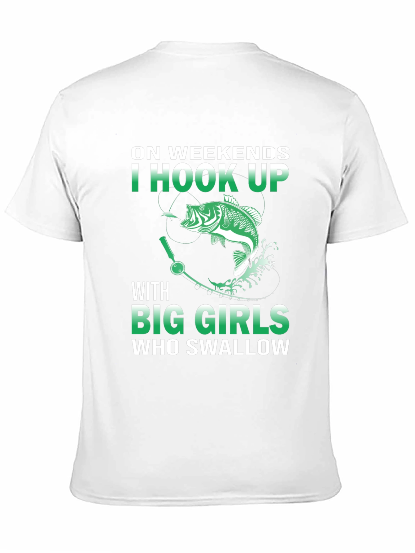Funny Fishing Hook Up Graphic T-Shirt