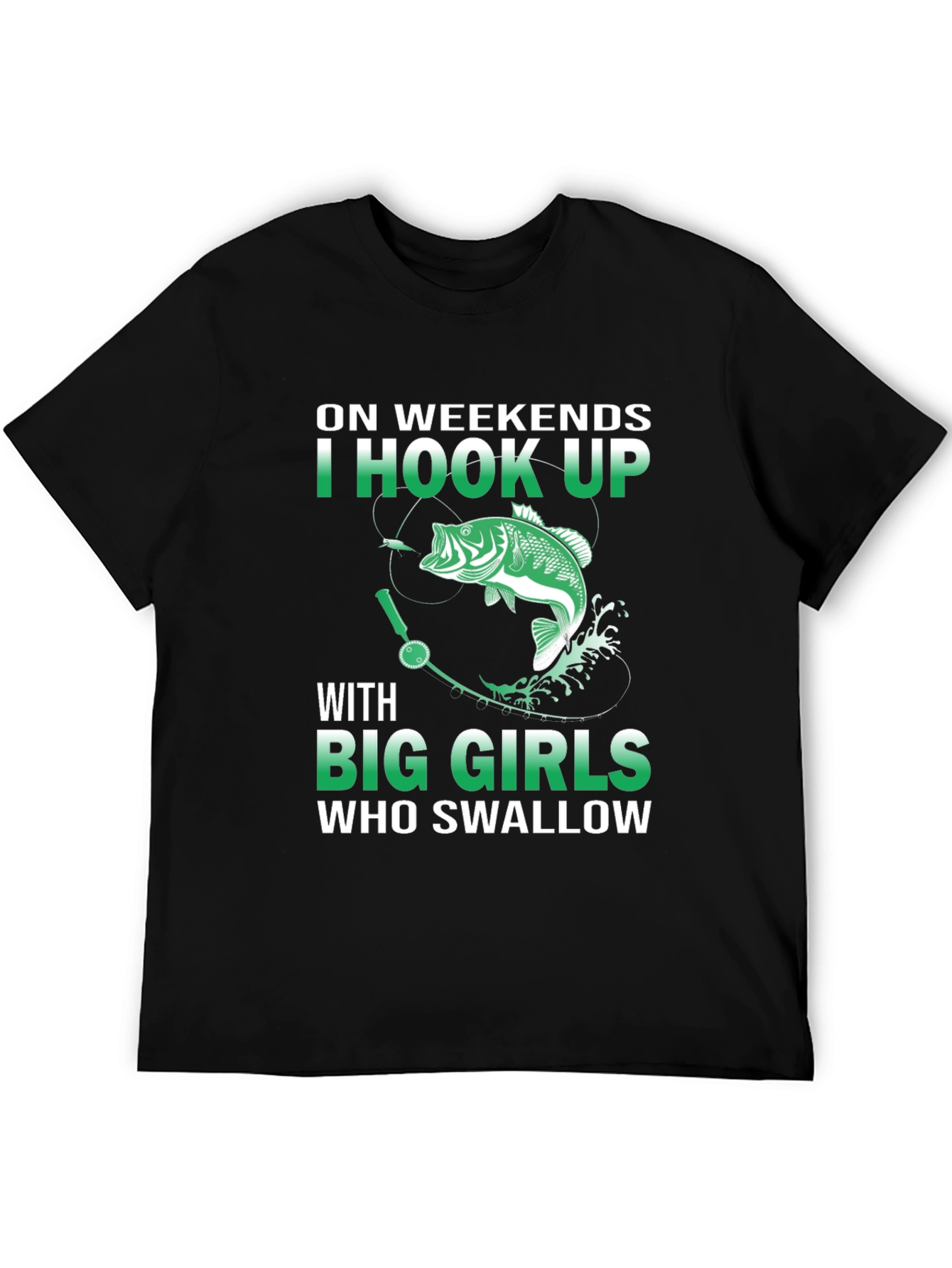 Funny Fishing Hook Up Graphic T-Shirt