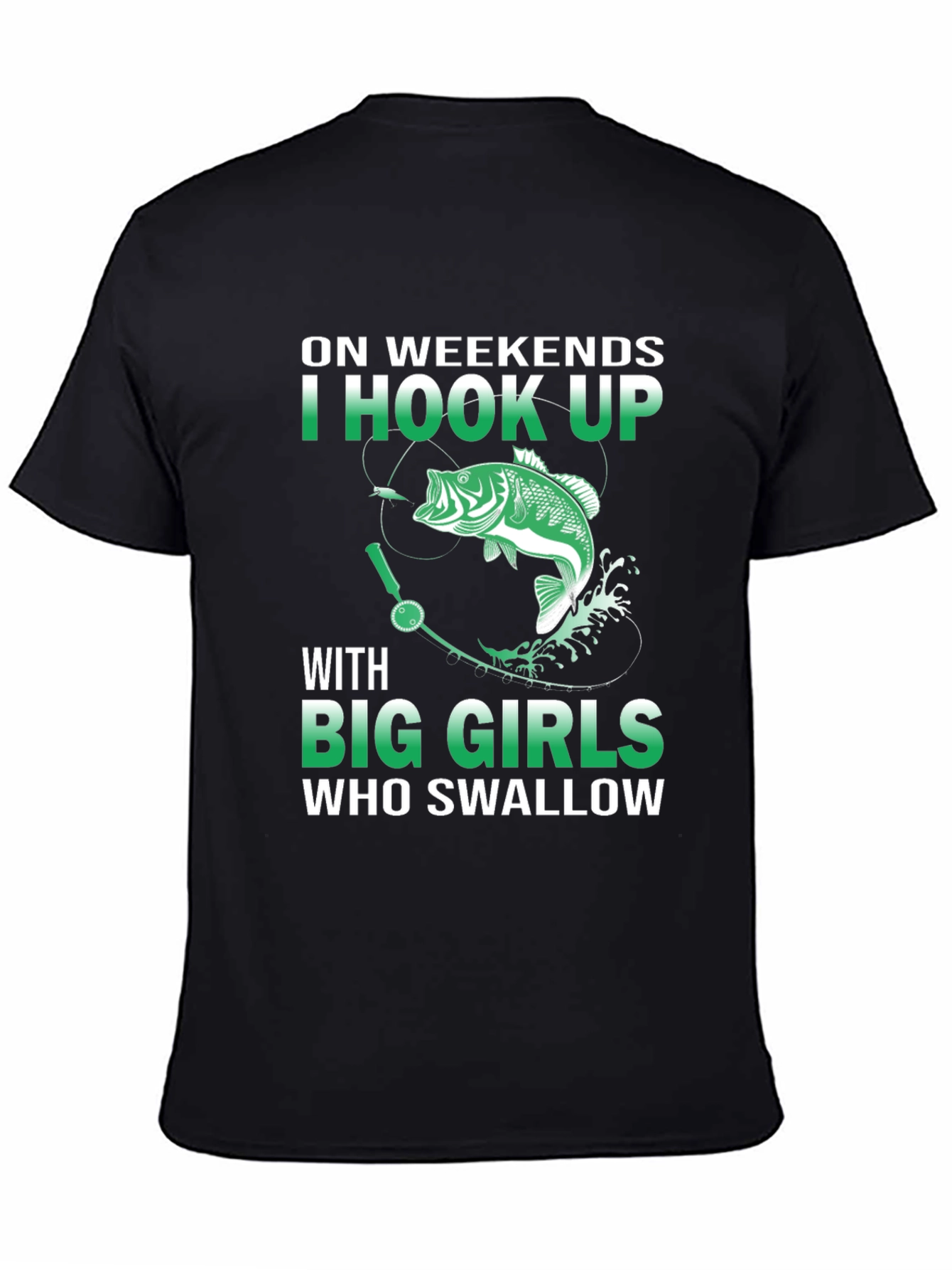 Funny Fishing Hook Up Graphic T-Shirt