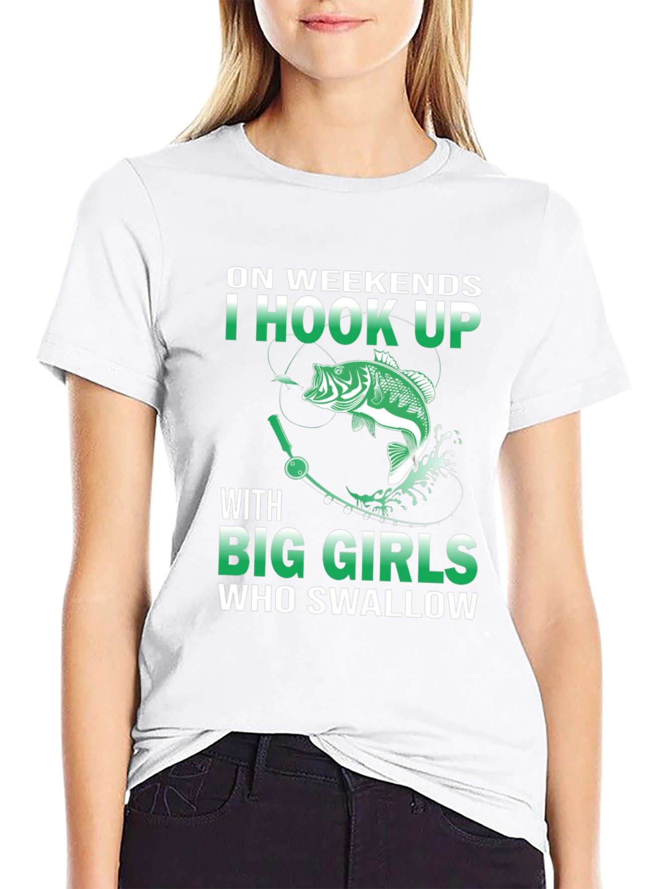Funny Fishing Hook Up Graphic T-Shirt