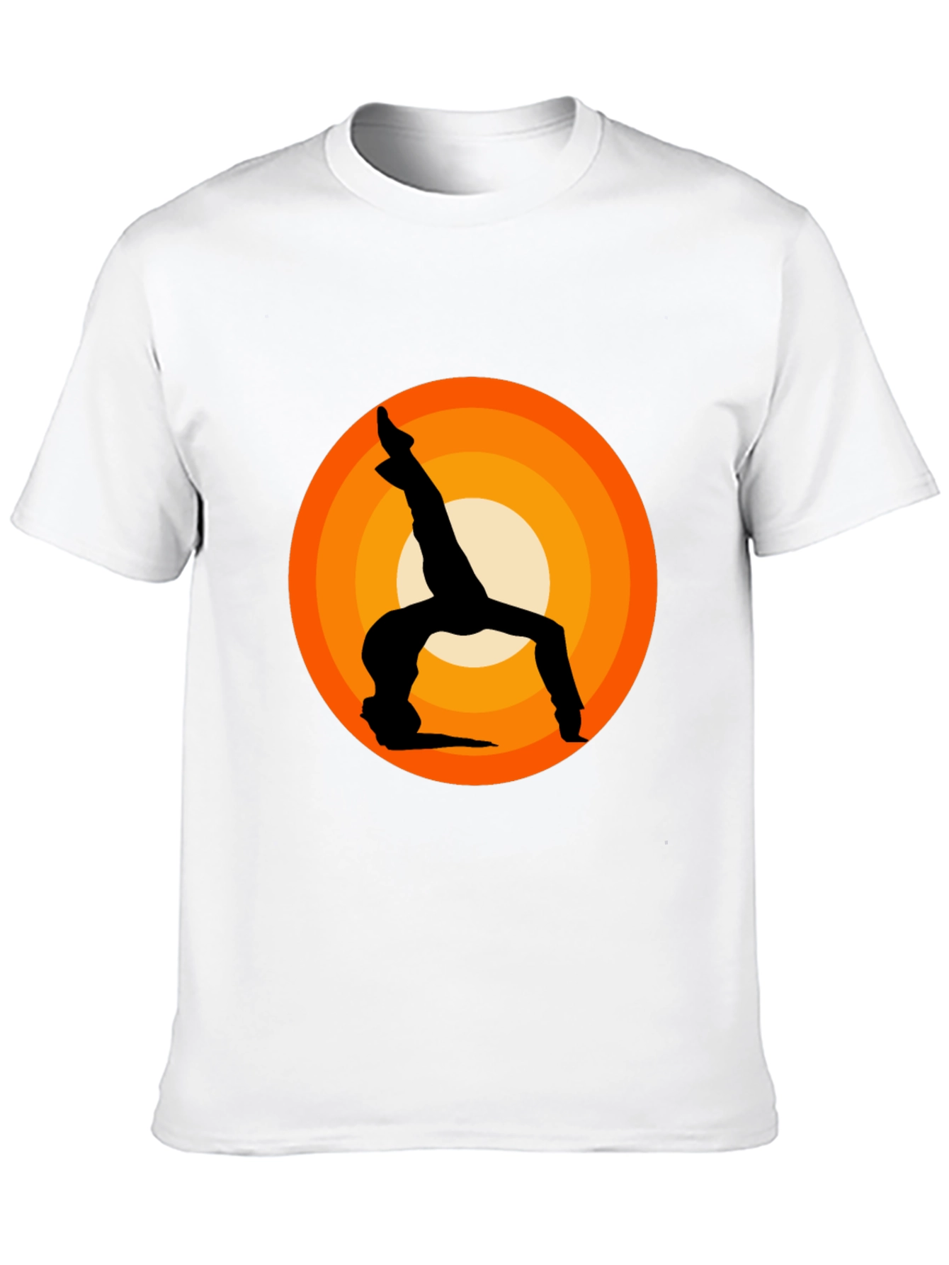 Yoga Silhouette Graphic Tee - Black Cotton Blend