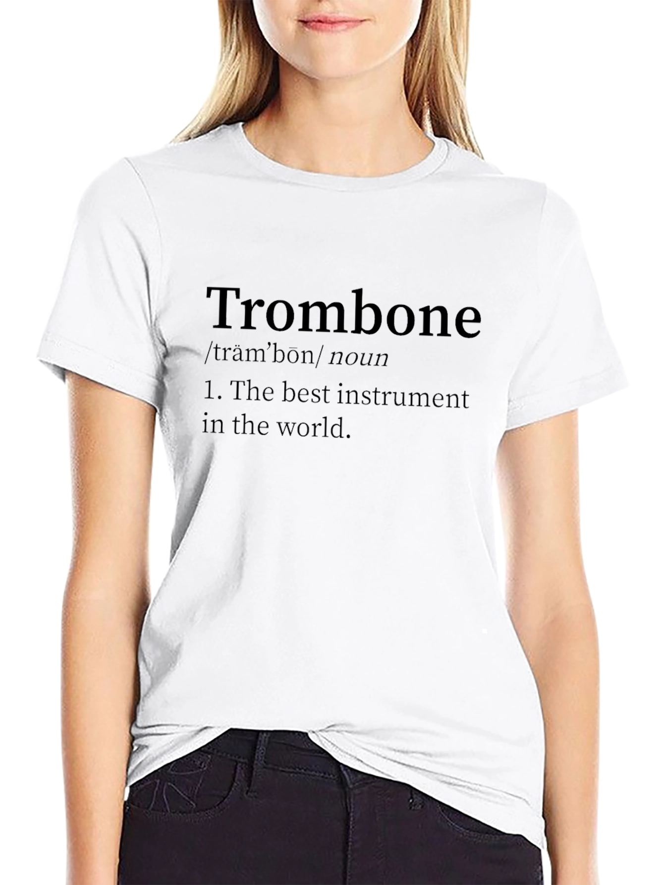 Trombone Definition Black T-Shirt - Musician Gift