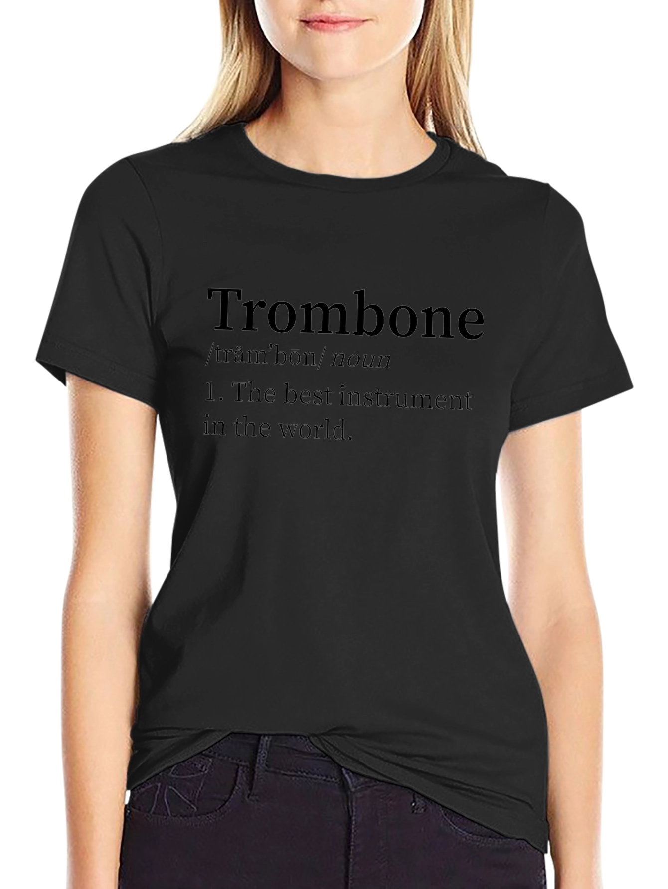Trombone Definition Black T-Shirt - Musician Gift