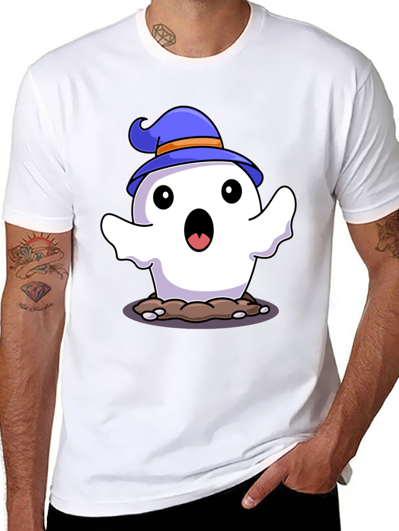 Halloween Ghost T-Shirt - Spooky Cute!