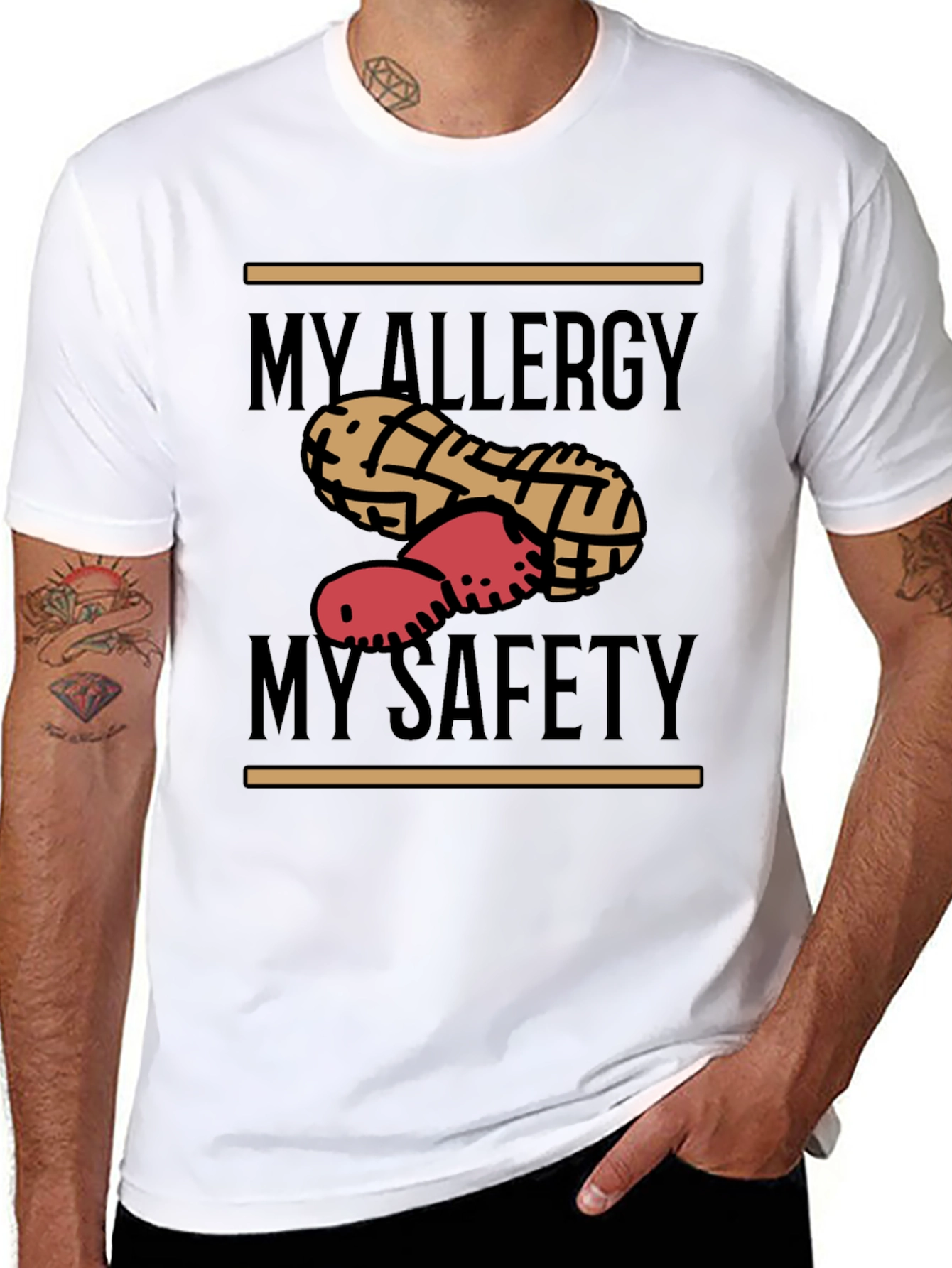 Peanut Allergy Awareness T-Shirt - Safety First