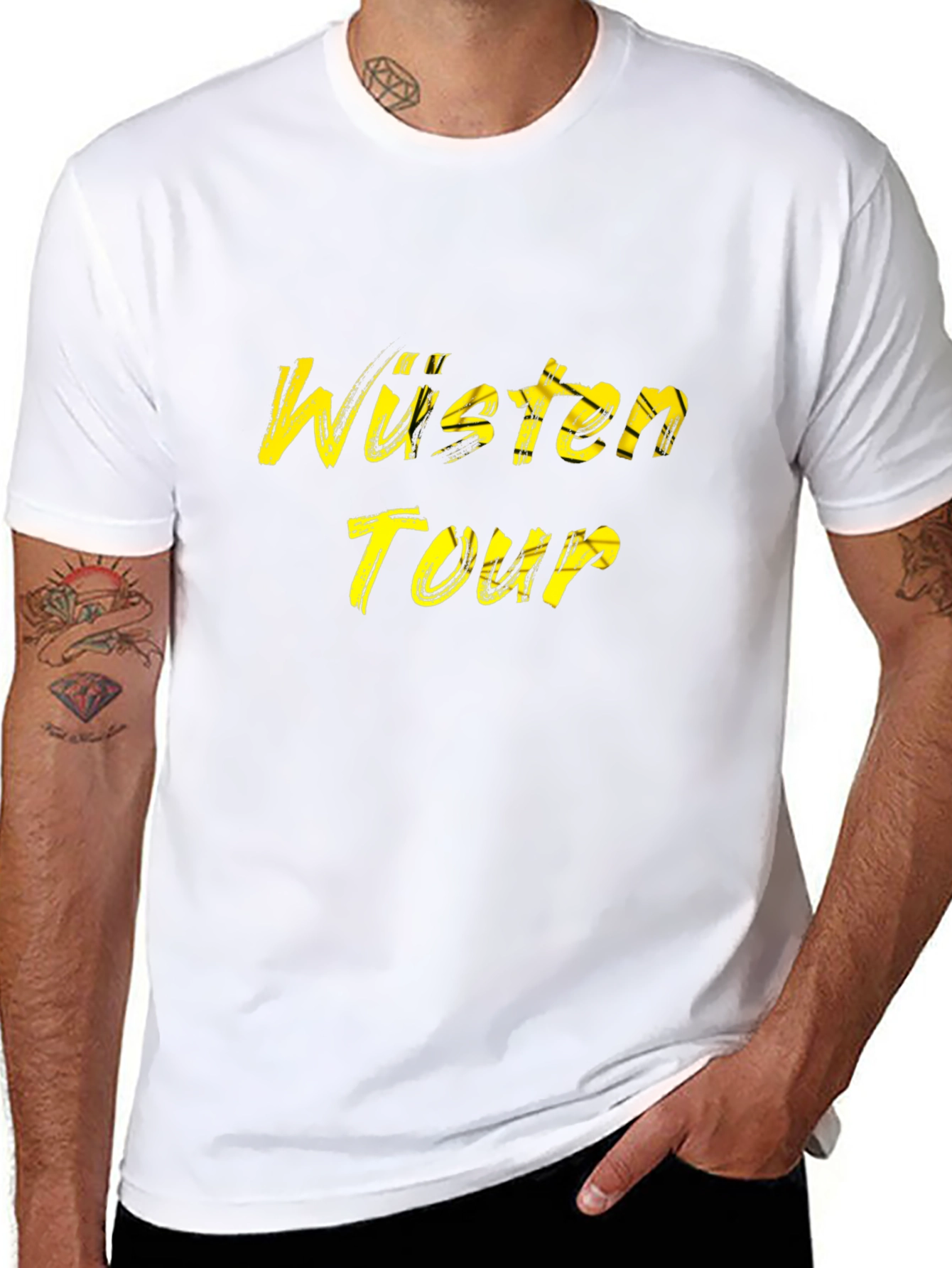Wüsten Tour Graphic Tee - Stylish Black T-Shirt