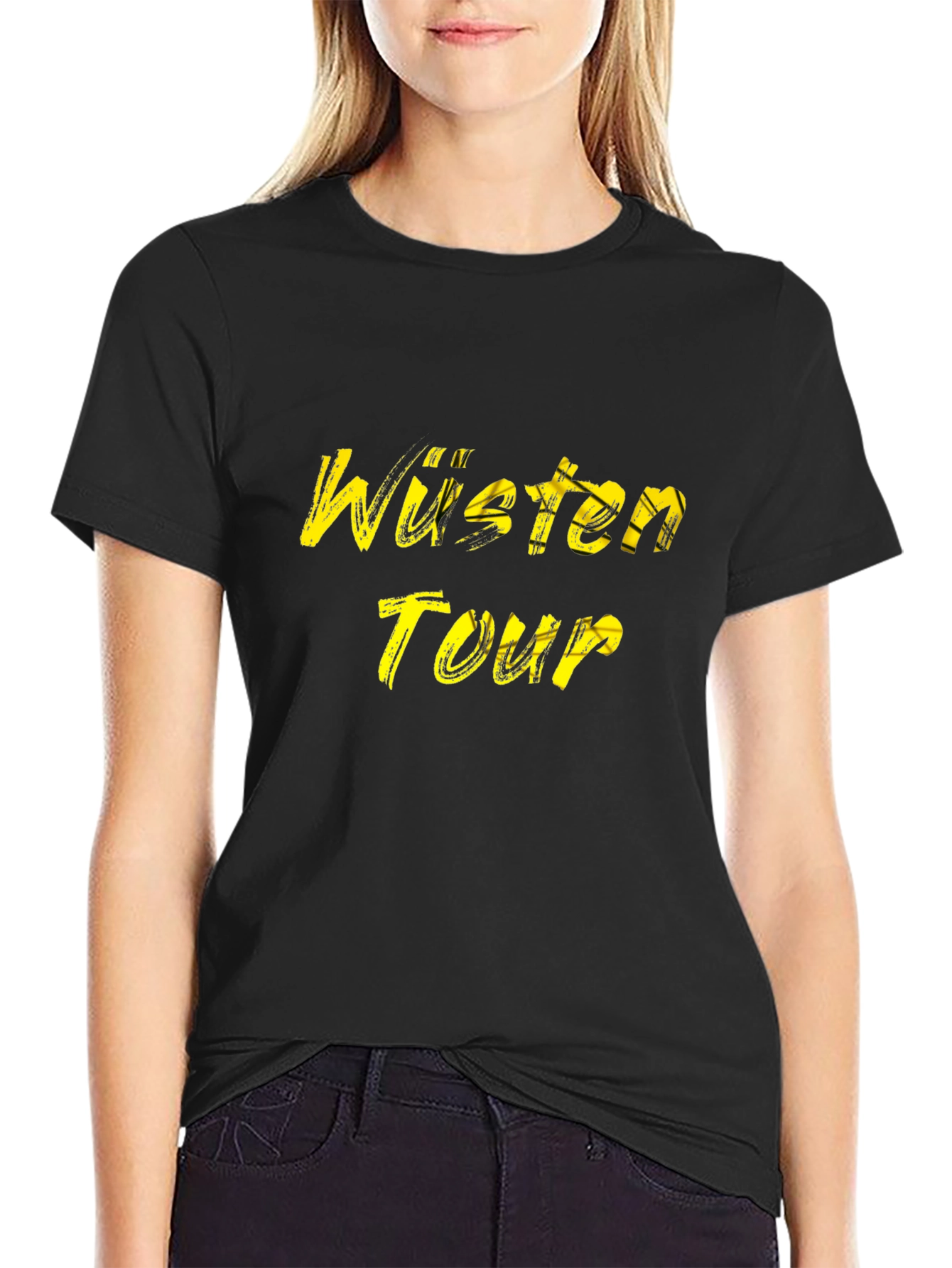 Wüsten Tour Graphic Tee - Stylish Black T-Shirt