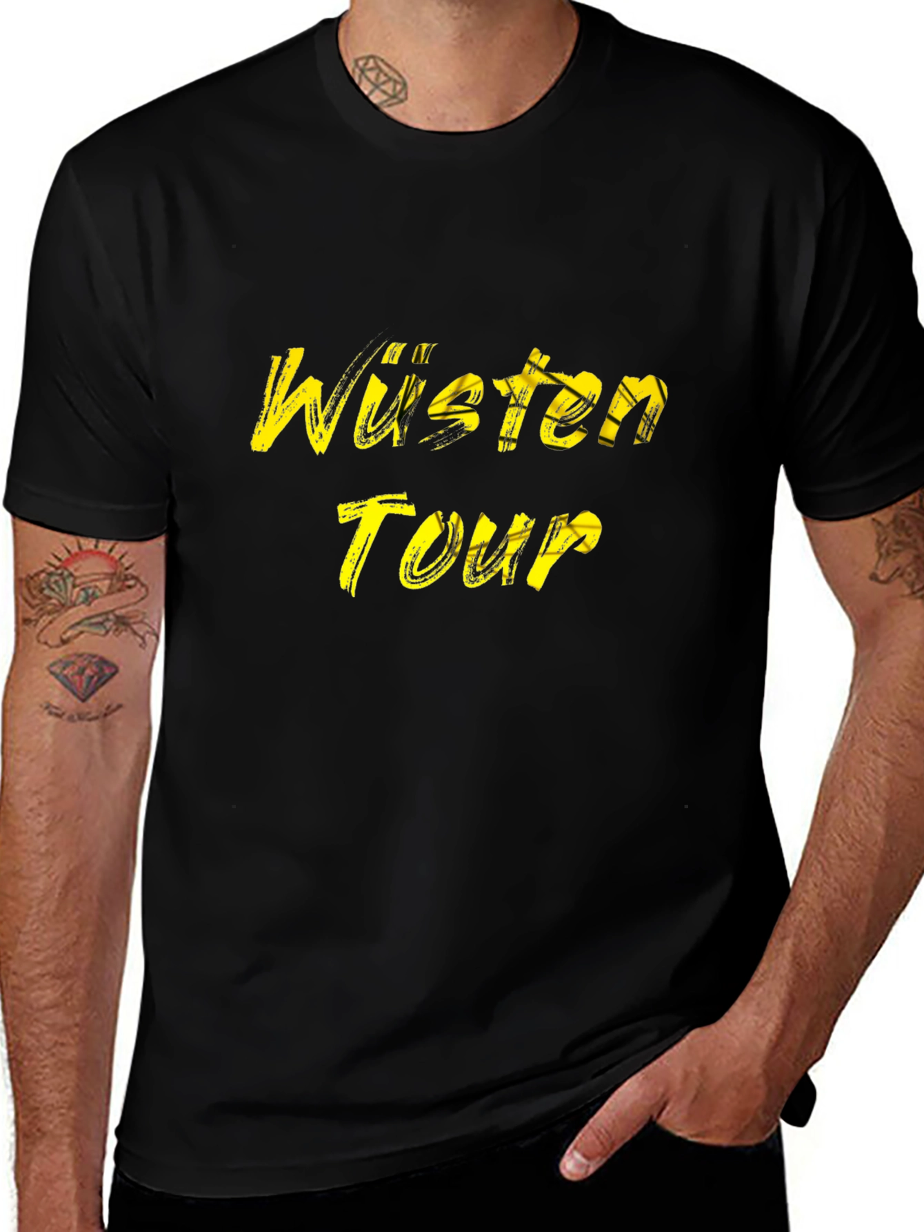 Wüsten Tour Graphic Tee - Stylish Black T-Shirt
