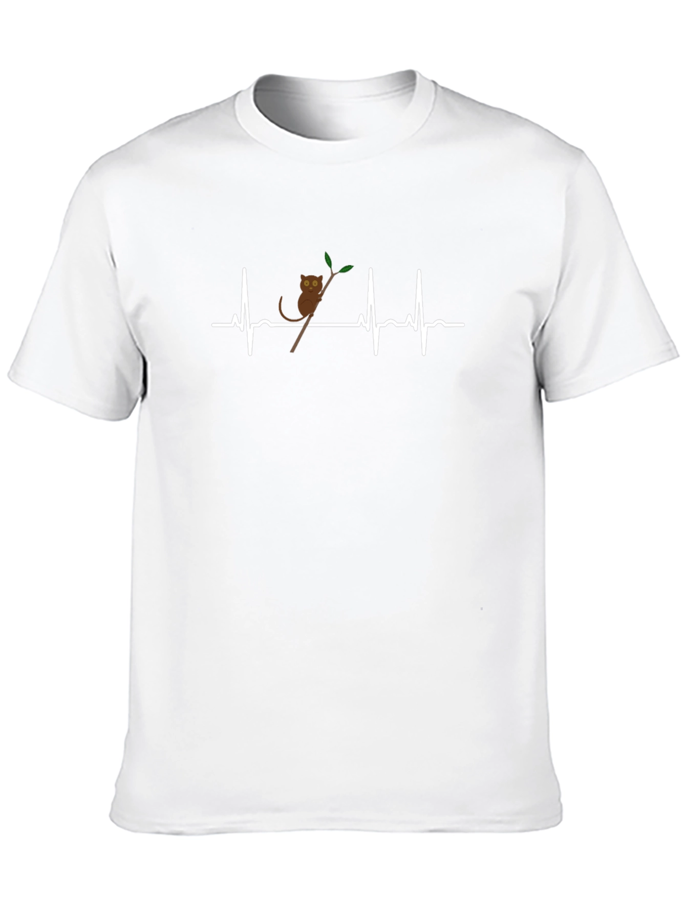 Heartbeat Tarsier Graphic T-Shirt - Black