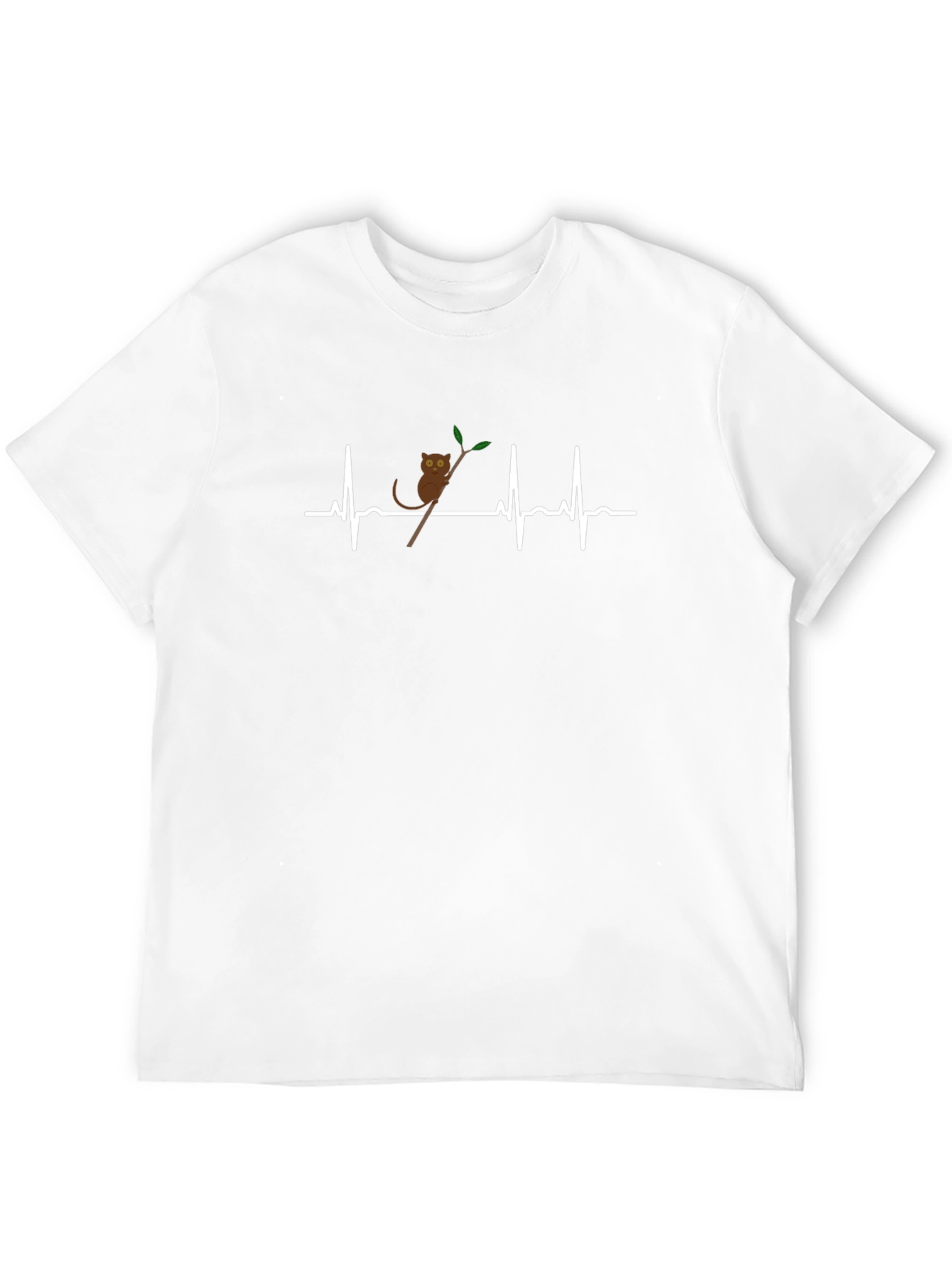 Heartbeat Tarsier Graphic T-Shirt - Black