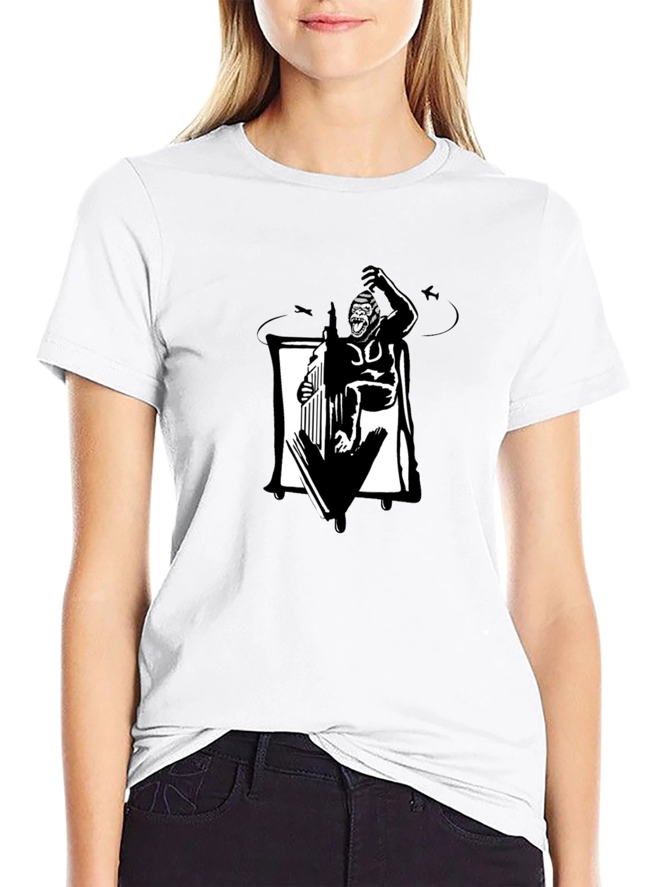 King Kong Graphic Tee - Black Cotton T-Shirt
