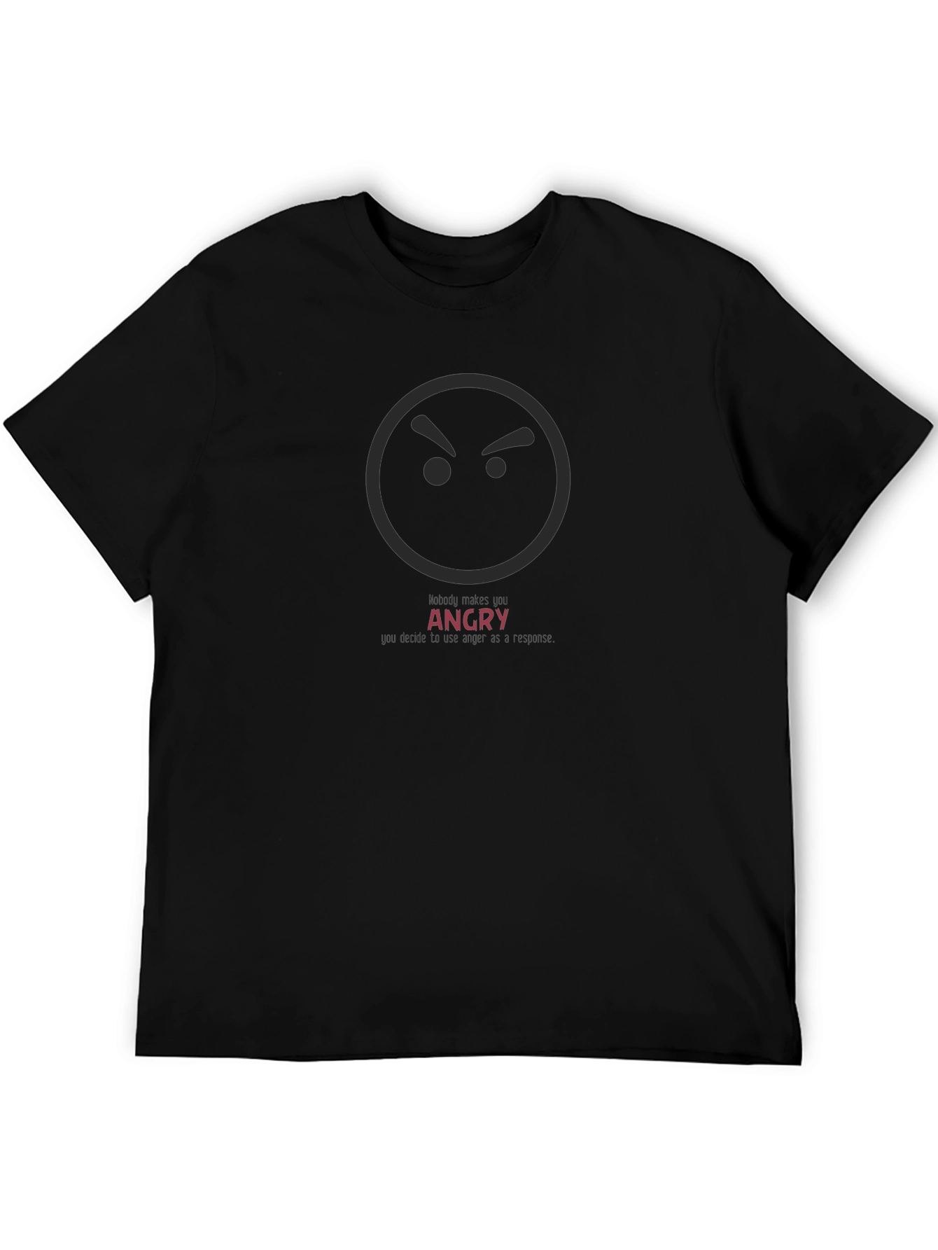 Angry Face Graphic T-Shirt - Casual Wear