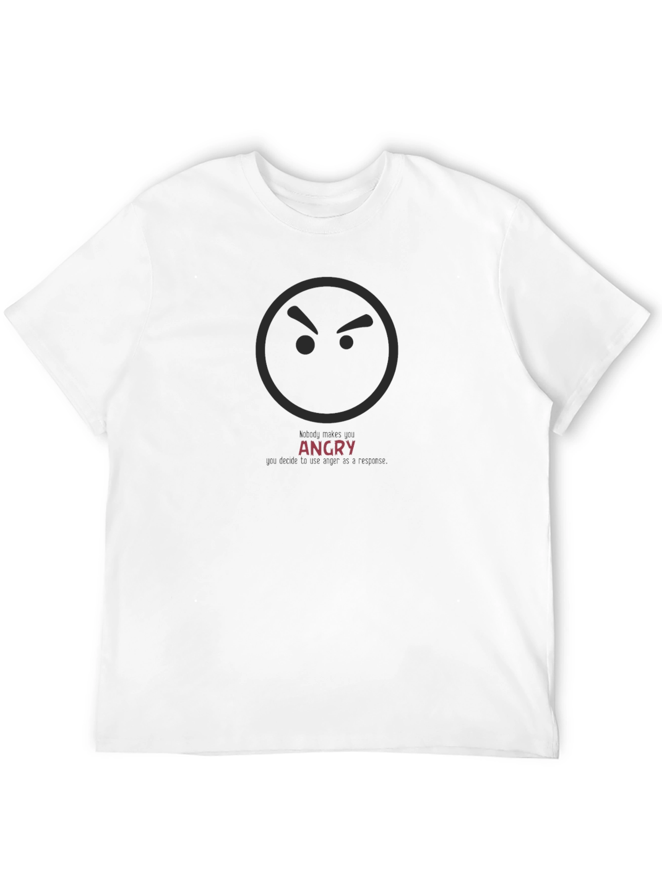 Angry Face Graphic T-Shirt - Casual Wear