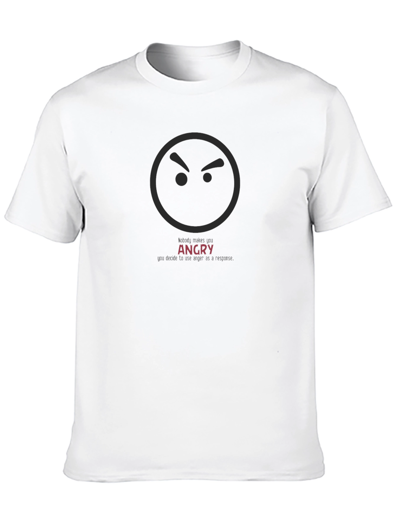 Angry Face Graphic T-Shirt - Casual Wear