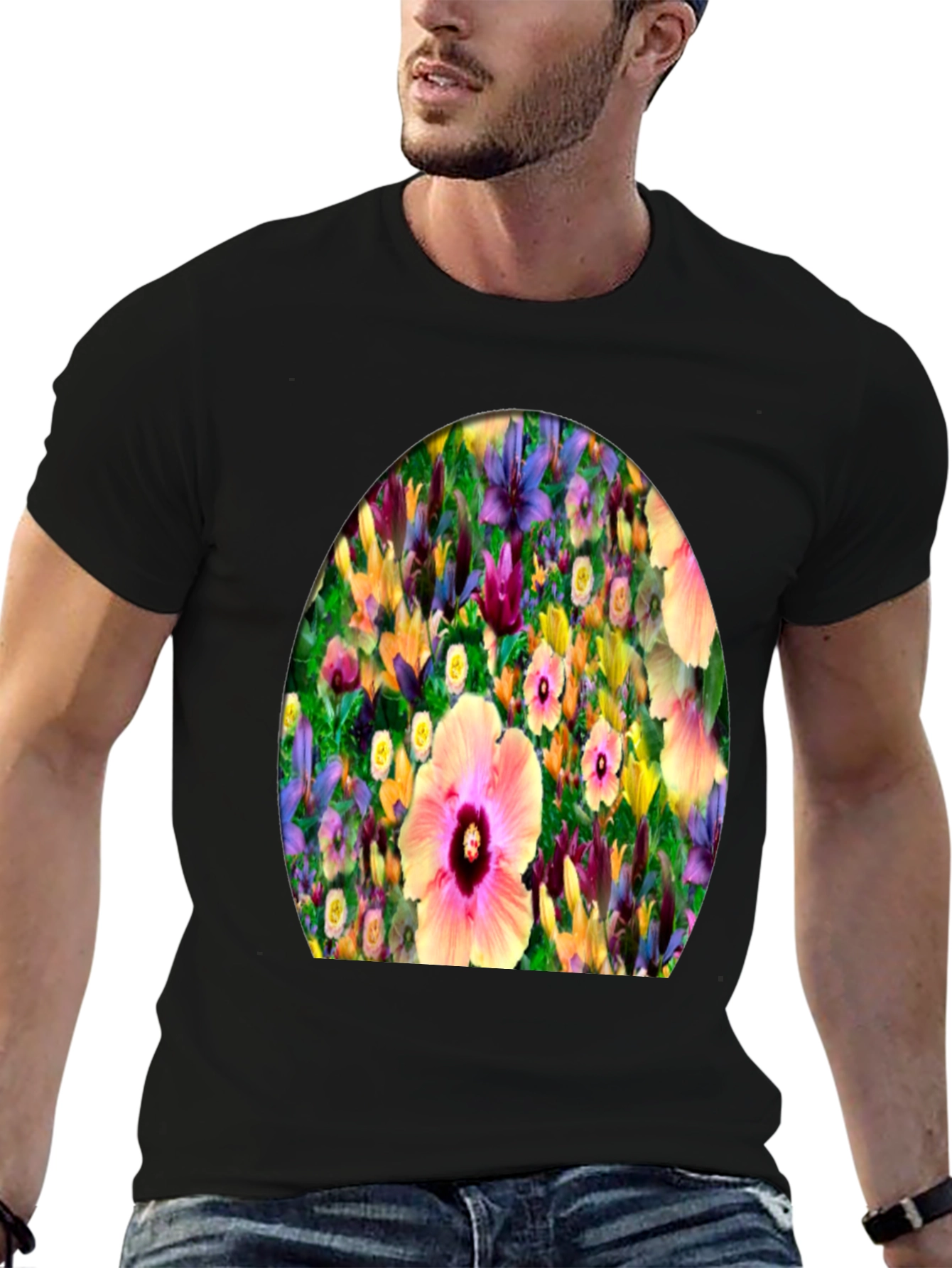Floral Print Crew Neck T-Shirt