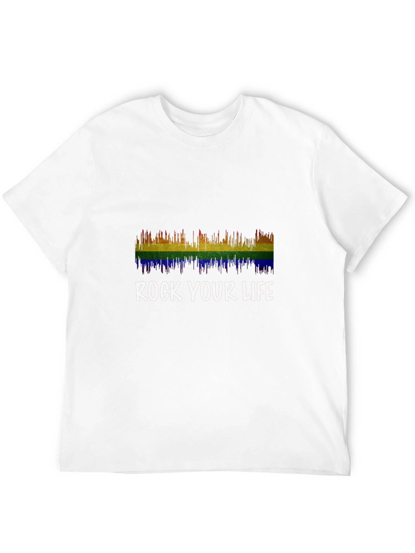 Rock Your Life Rainbow Graphic T-Shirt