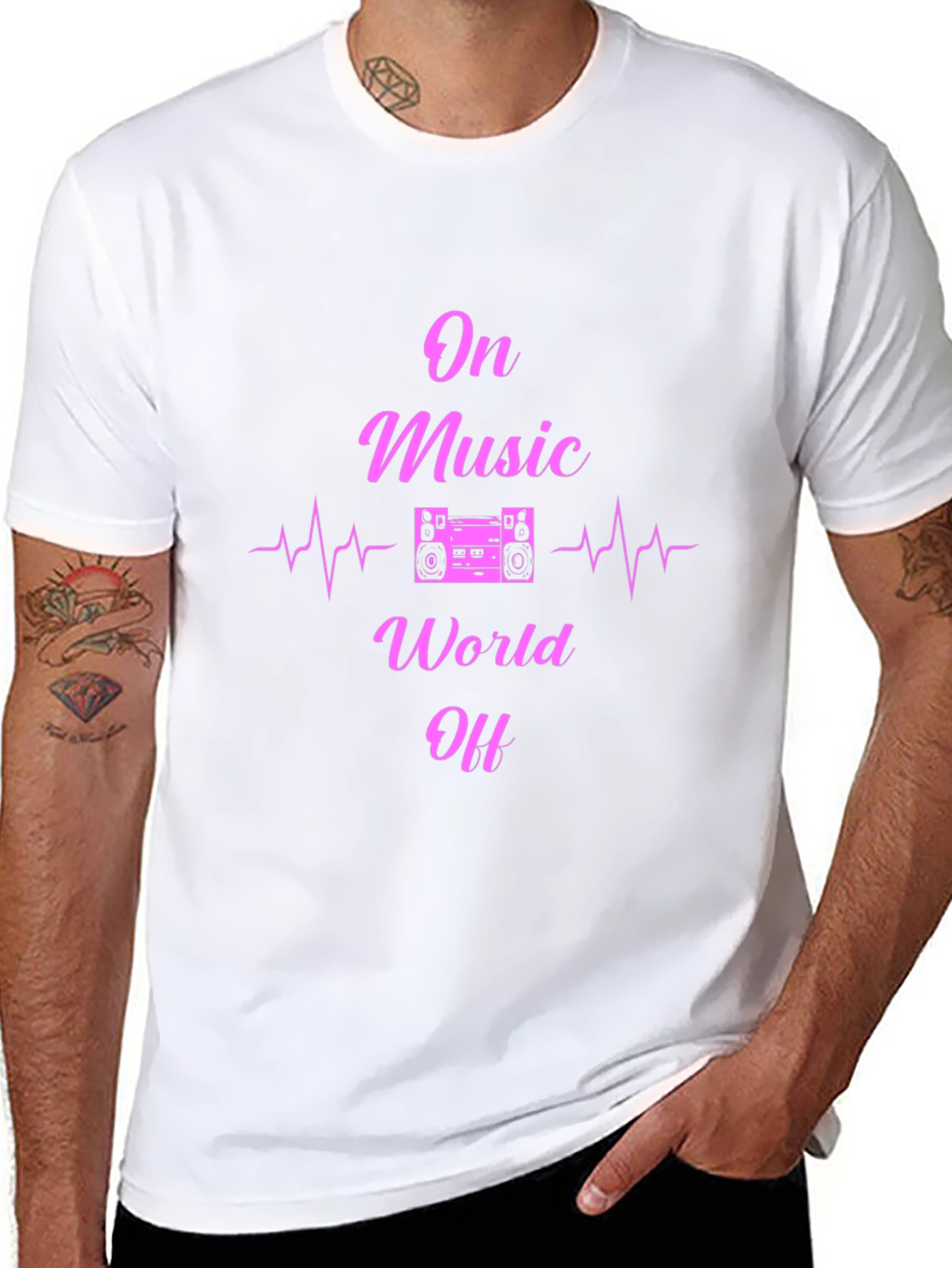 On Music World Off Black T-Shirt