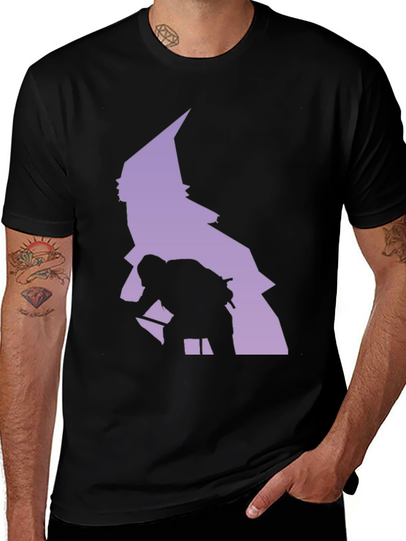 Silhouette Graphic T-Shirt - Ninja in the Mist