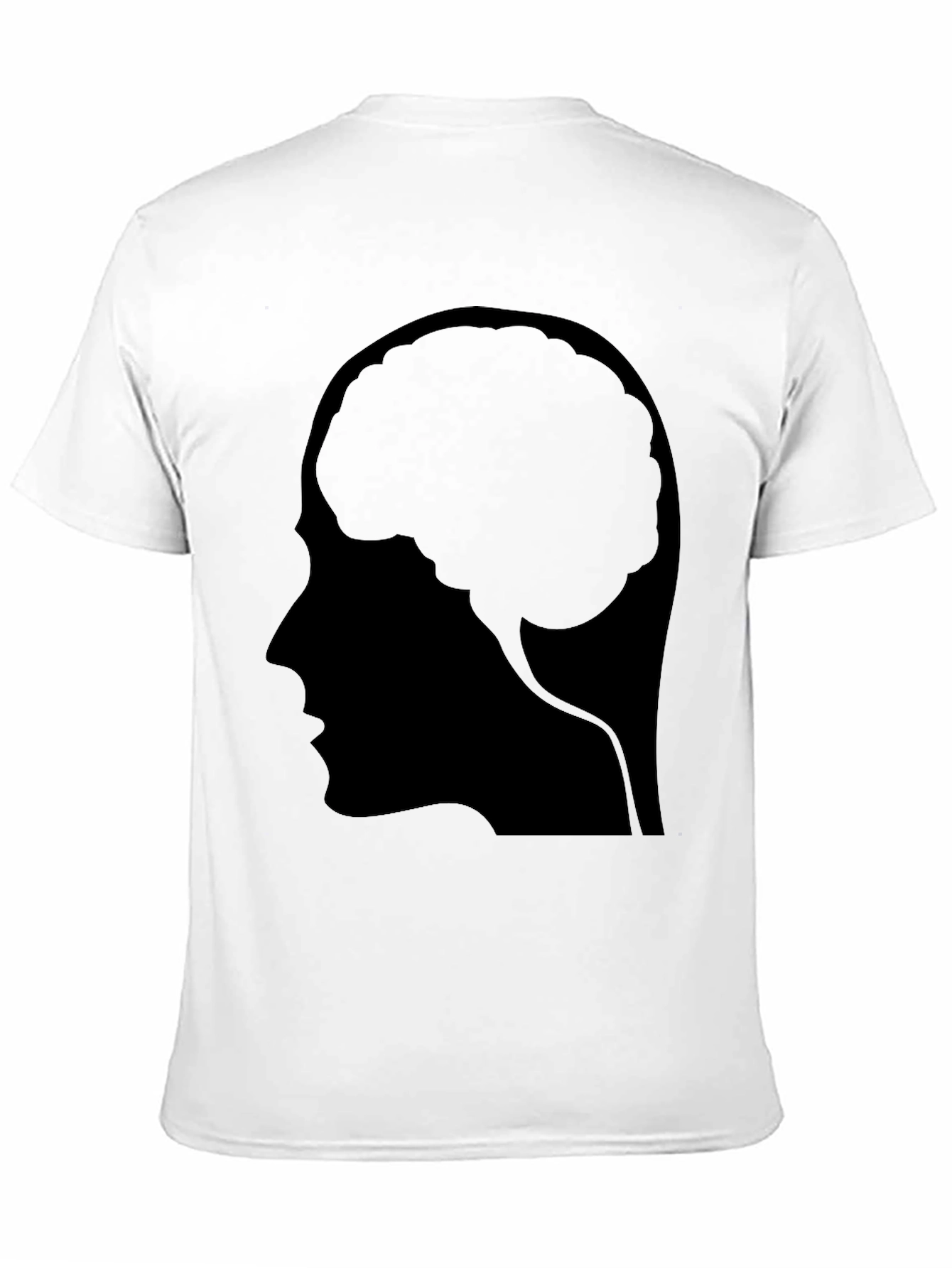 Brain Profile Graphic T-Shirt - Black