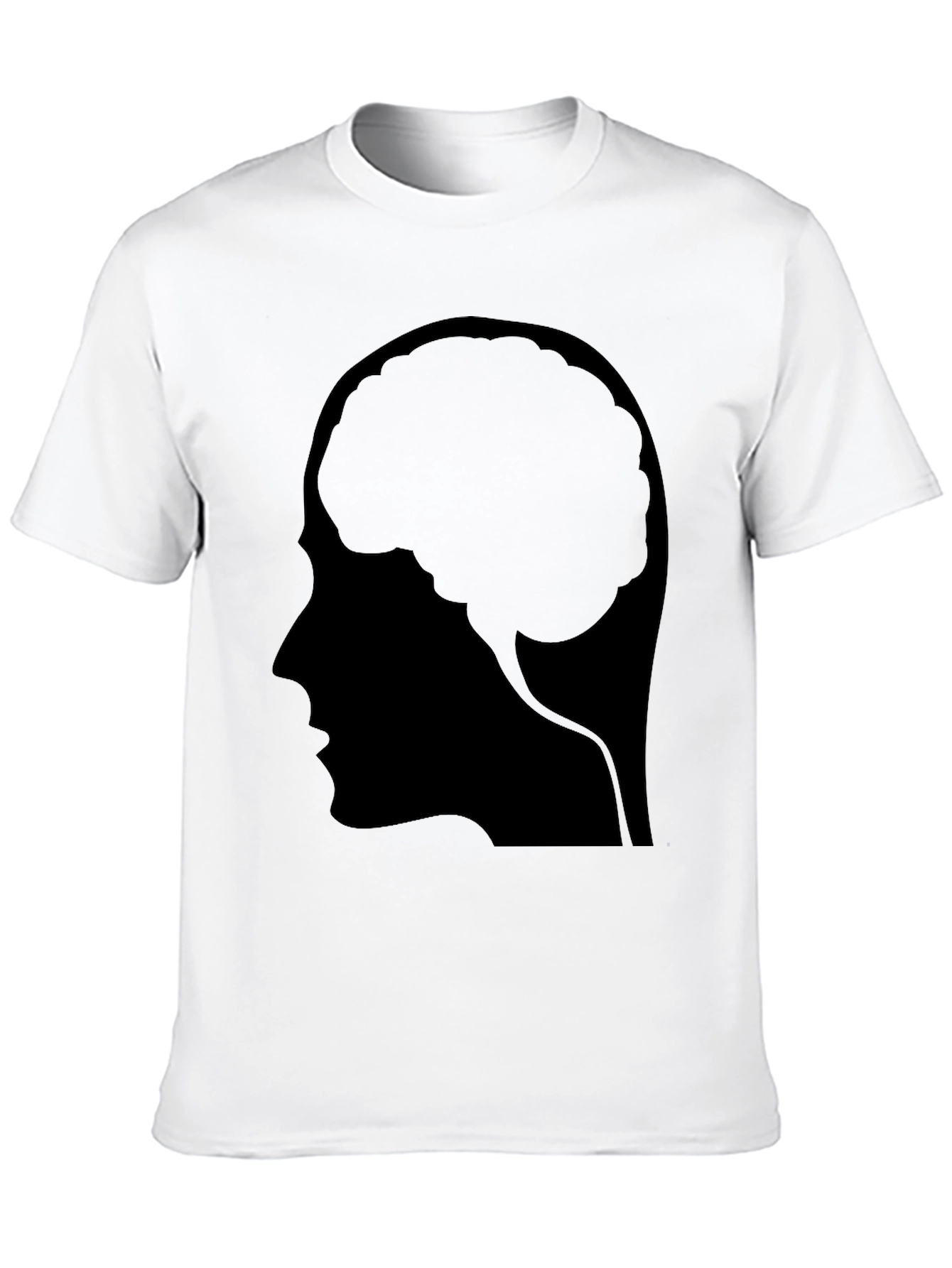 Brain Profile Graphic T-Shirt - Black