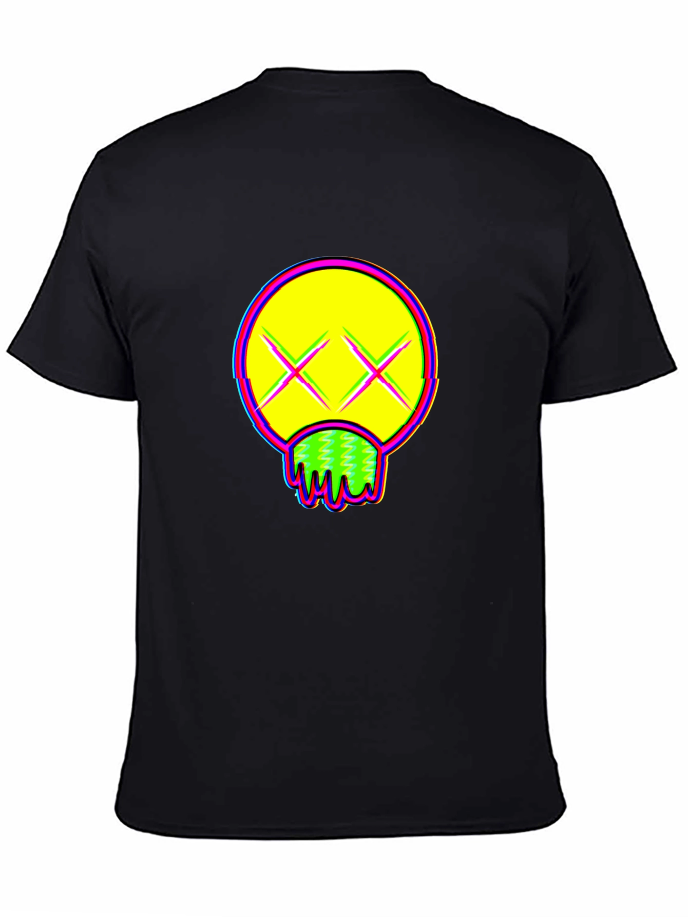 Vibrant Graphic Print Crew Neck T-Shirt