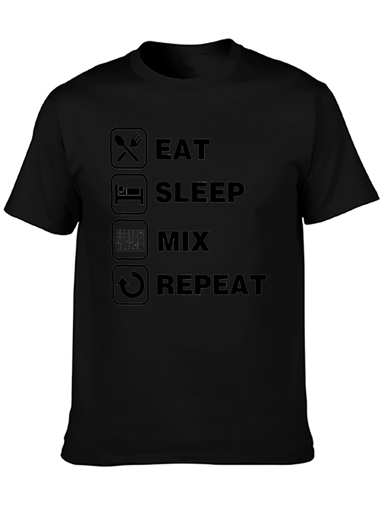 Eat Sleep Mix Repeat Graphic Tee