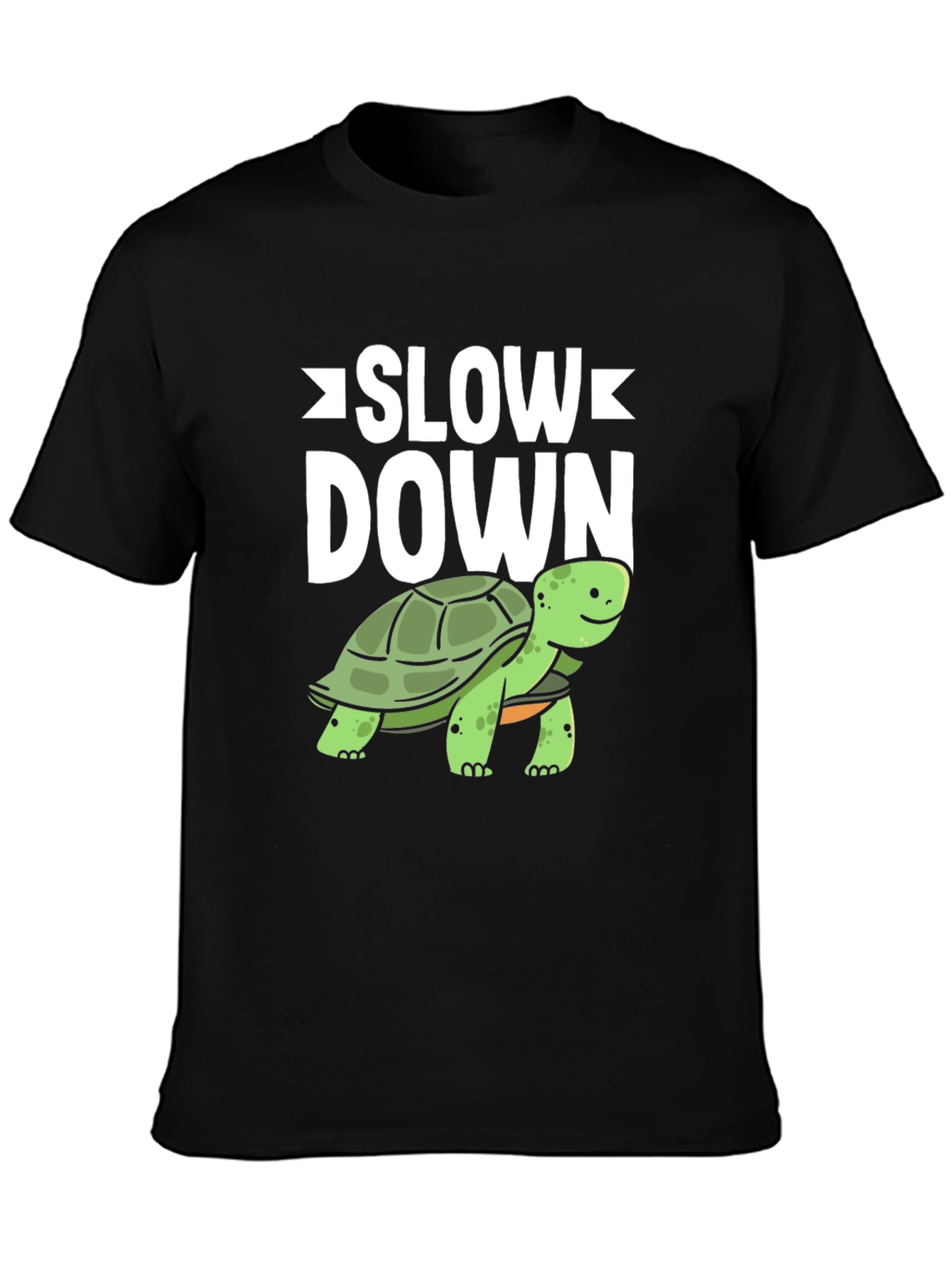 Slow Down Turtle Graphic T-Shirt