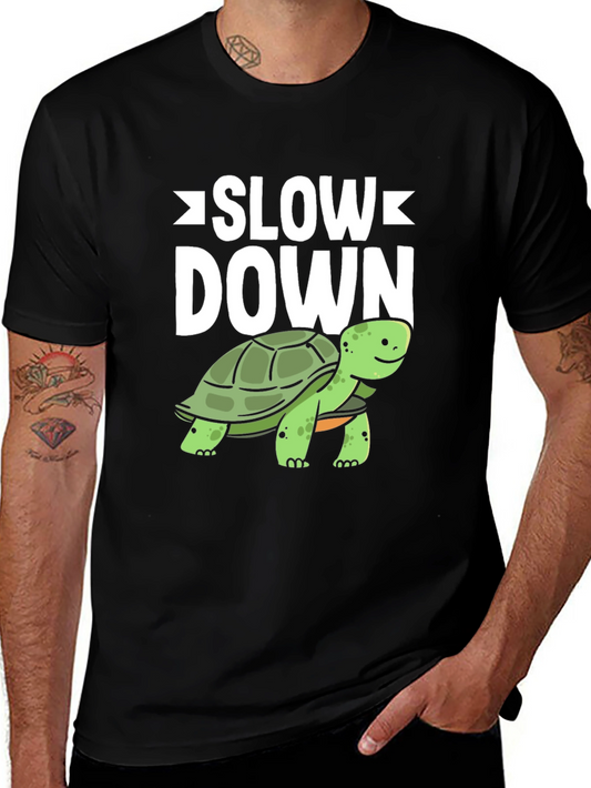 Slow Down Turtle Graphic T-Shirt