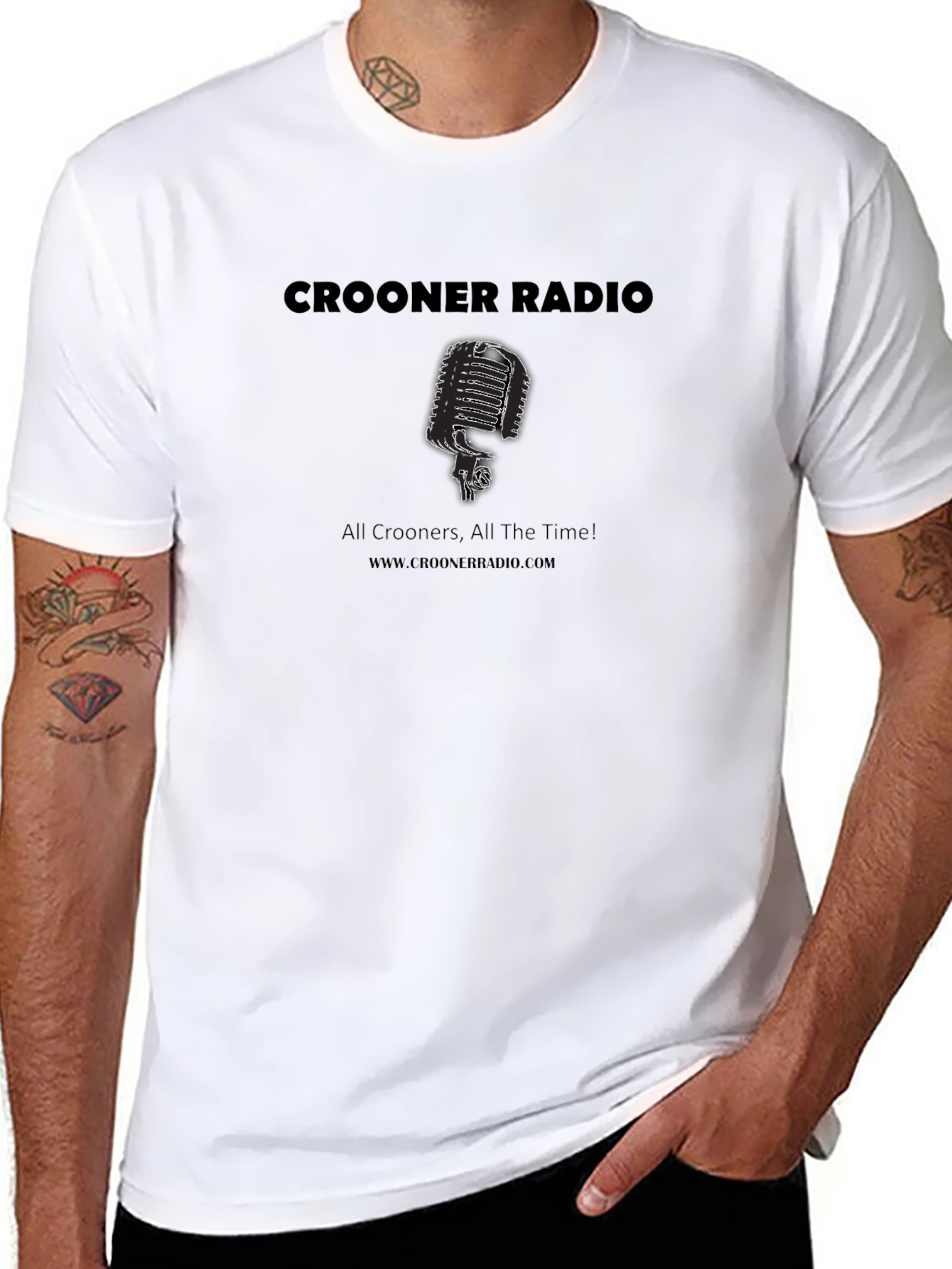 Crooner Radio Microphone Graphic T-Shirt