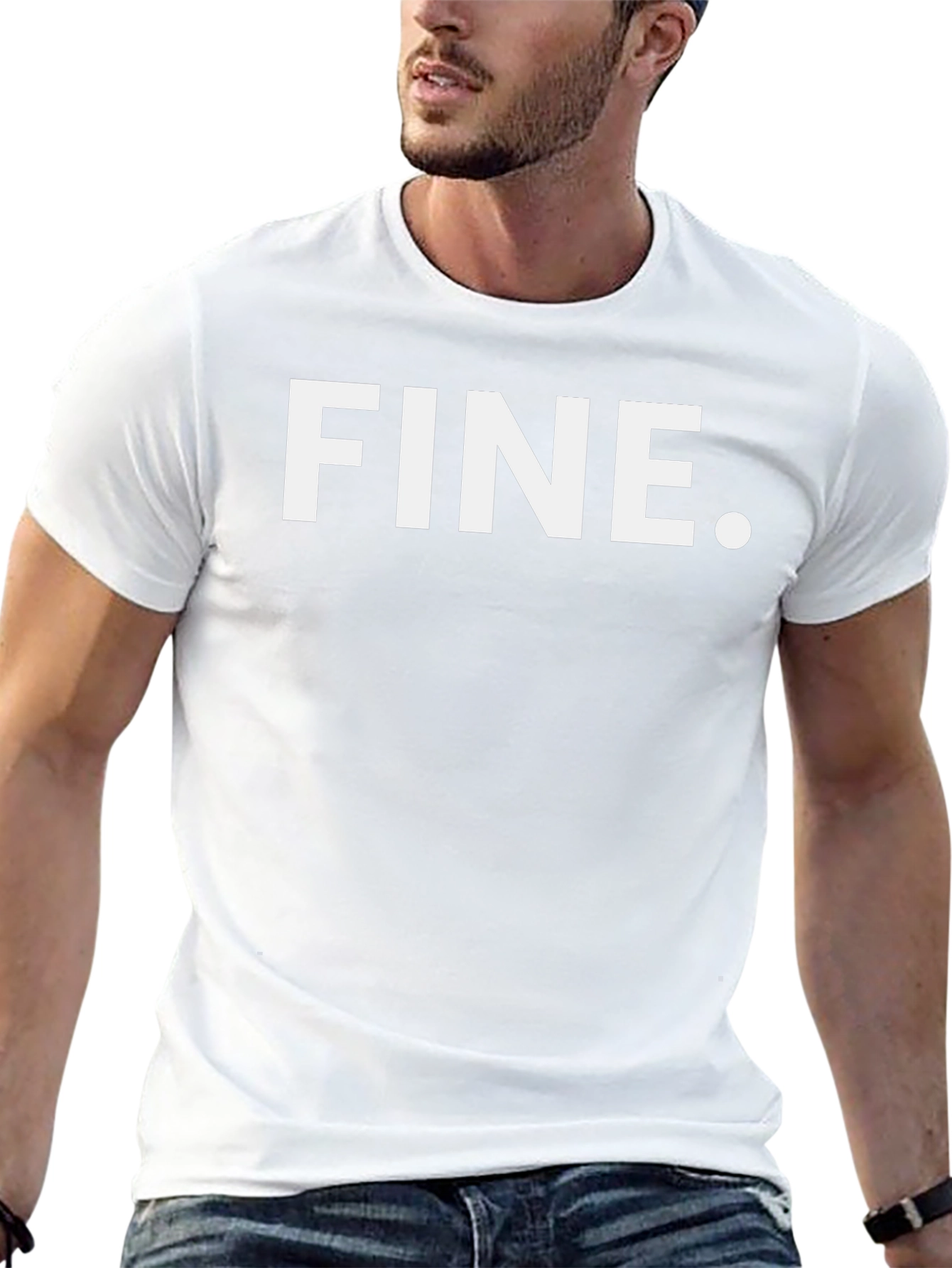 Fine Black T-Shirt - Minimalist Sarcastic Tee
