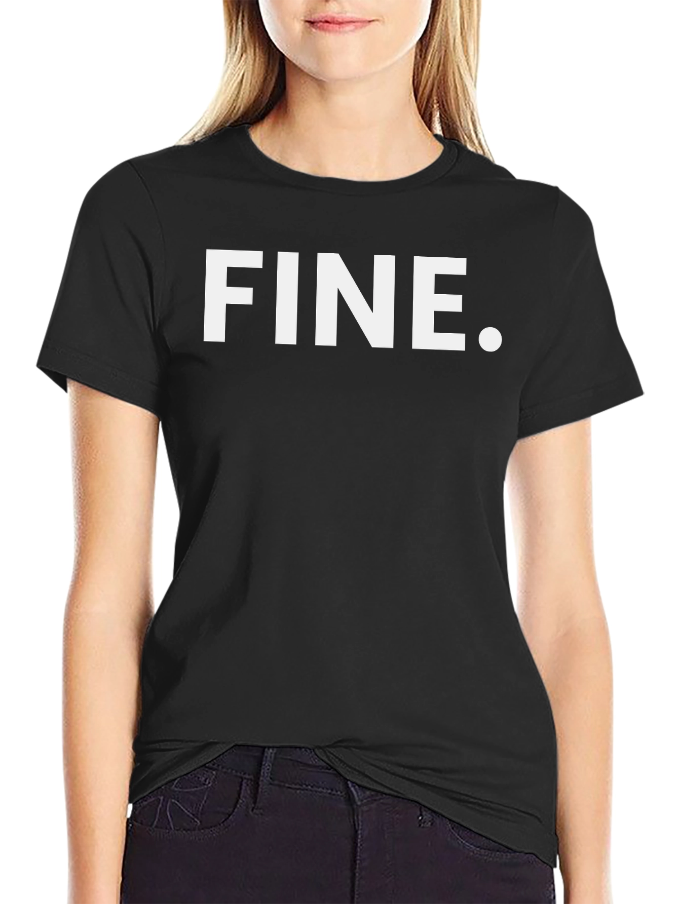 Fine Black T-Shirt - Minimalist Sarcastic Tee