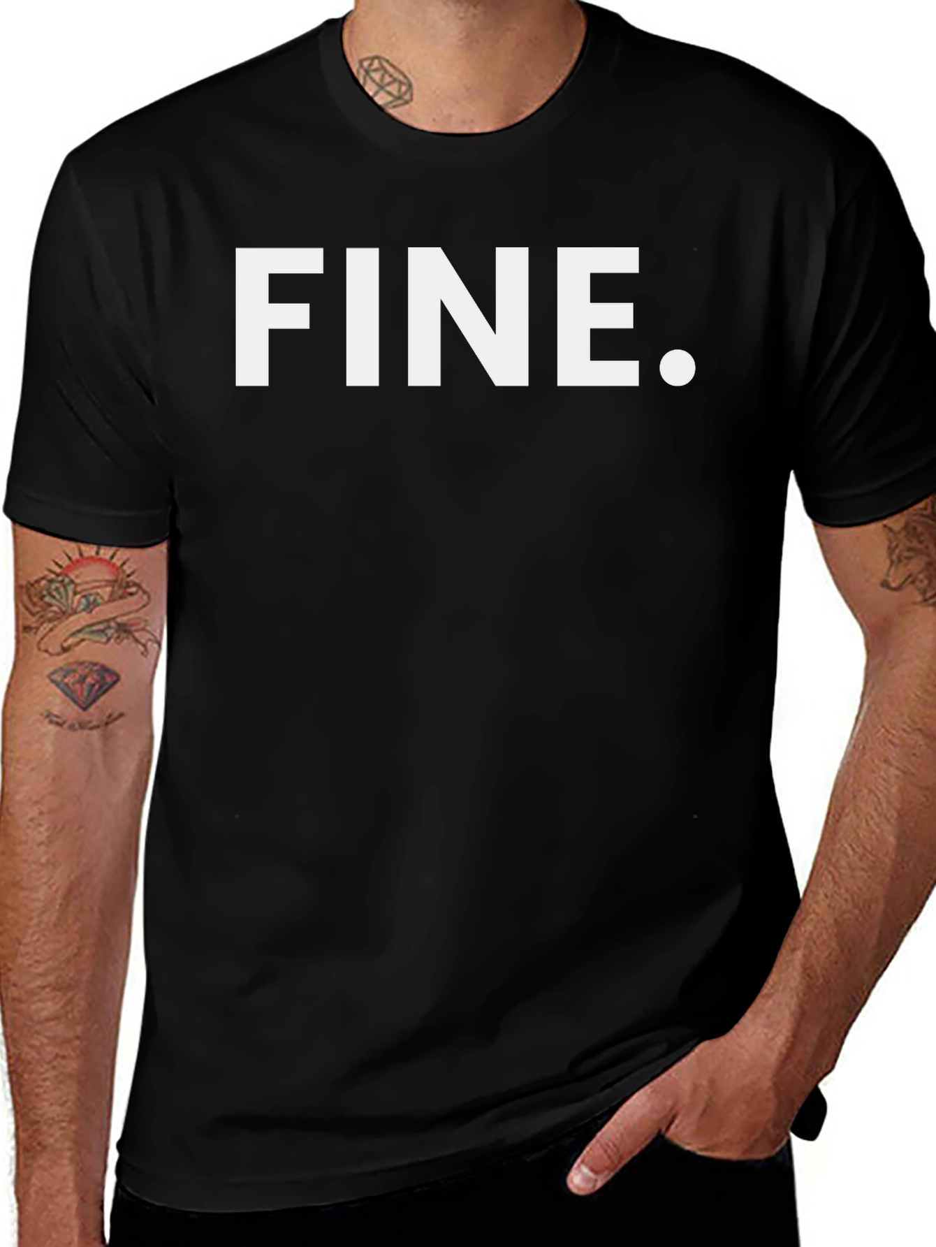 Fine Black T-Shirt - Minimalist Sarcastic Tee