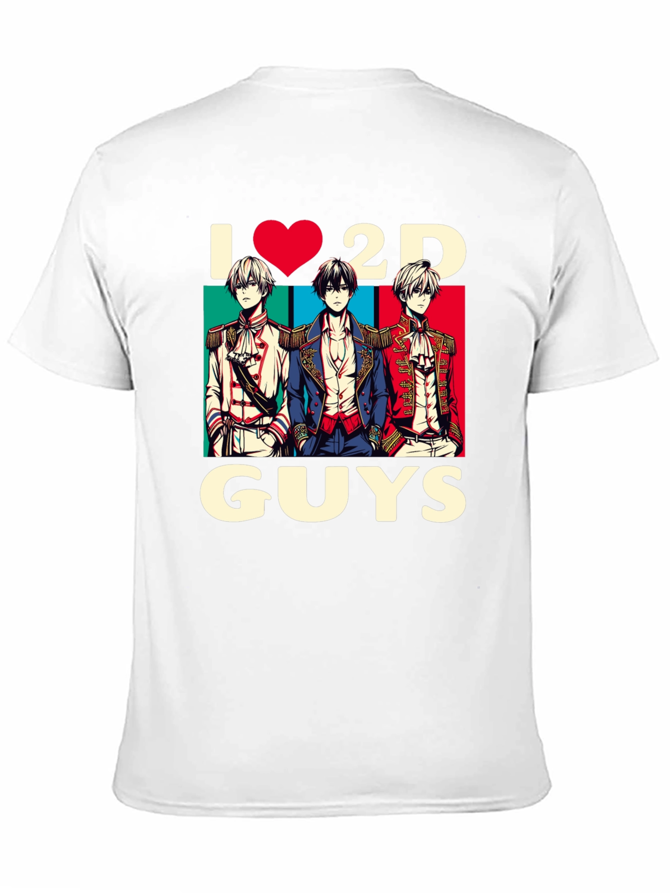 I Heart 2D Guys Anime T-Shirt