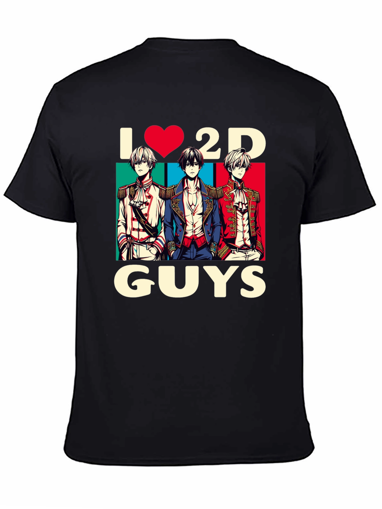 I Heart 2D Guys Anime T-Shirt