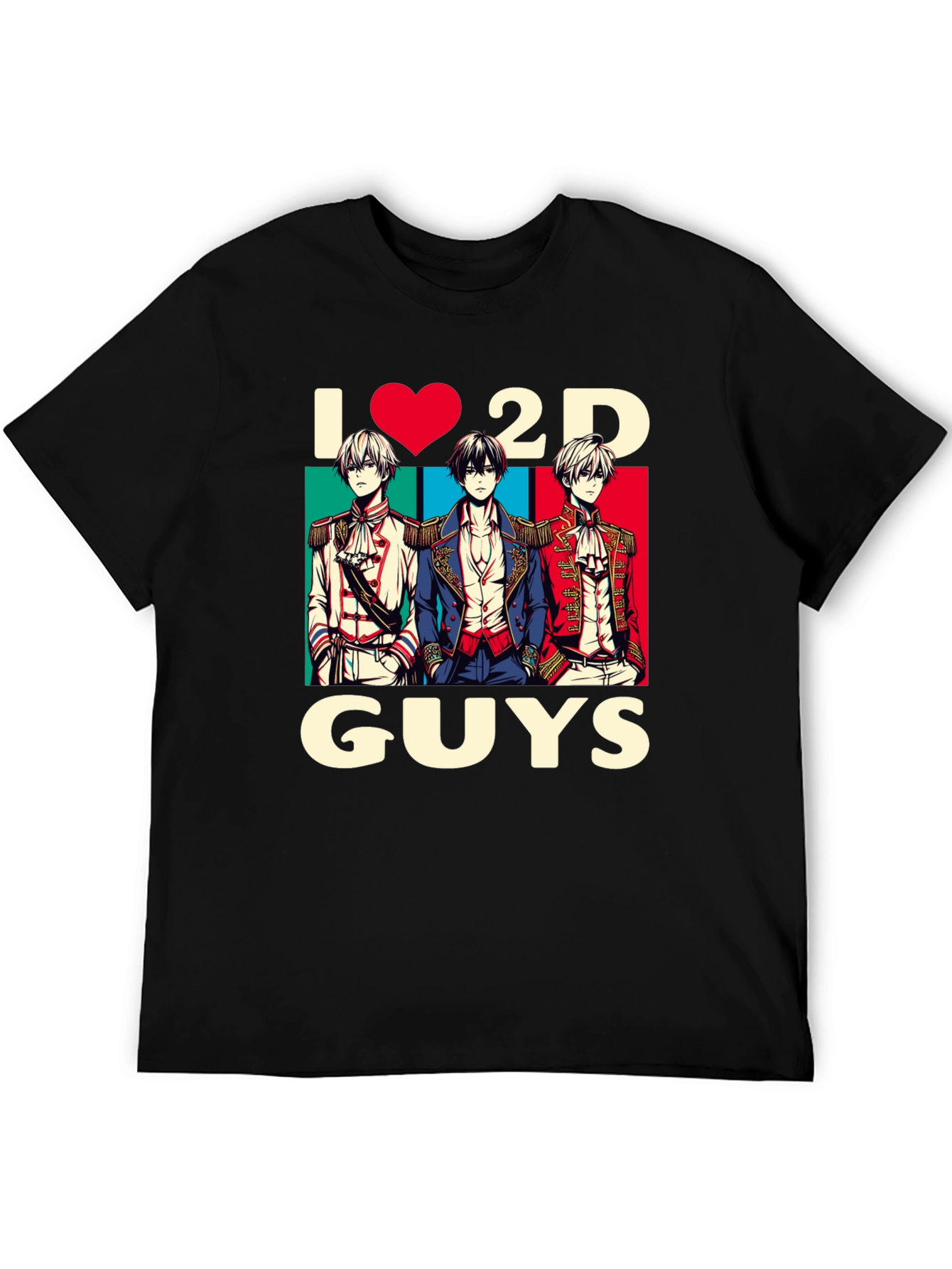 I Heart 2D Guys Anime T-Shirt