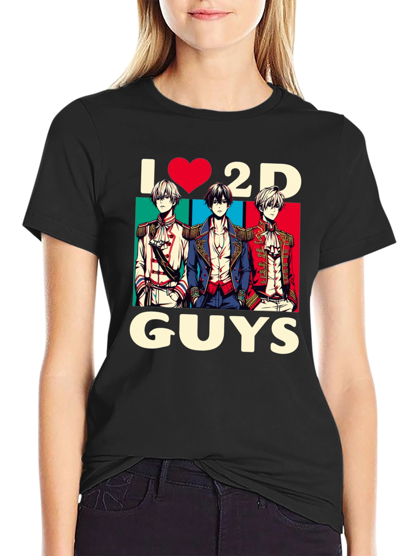 I Heart 2D Guys Anime T-Shirt