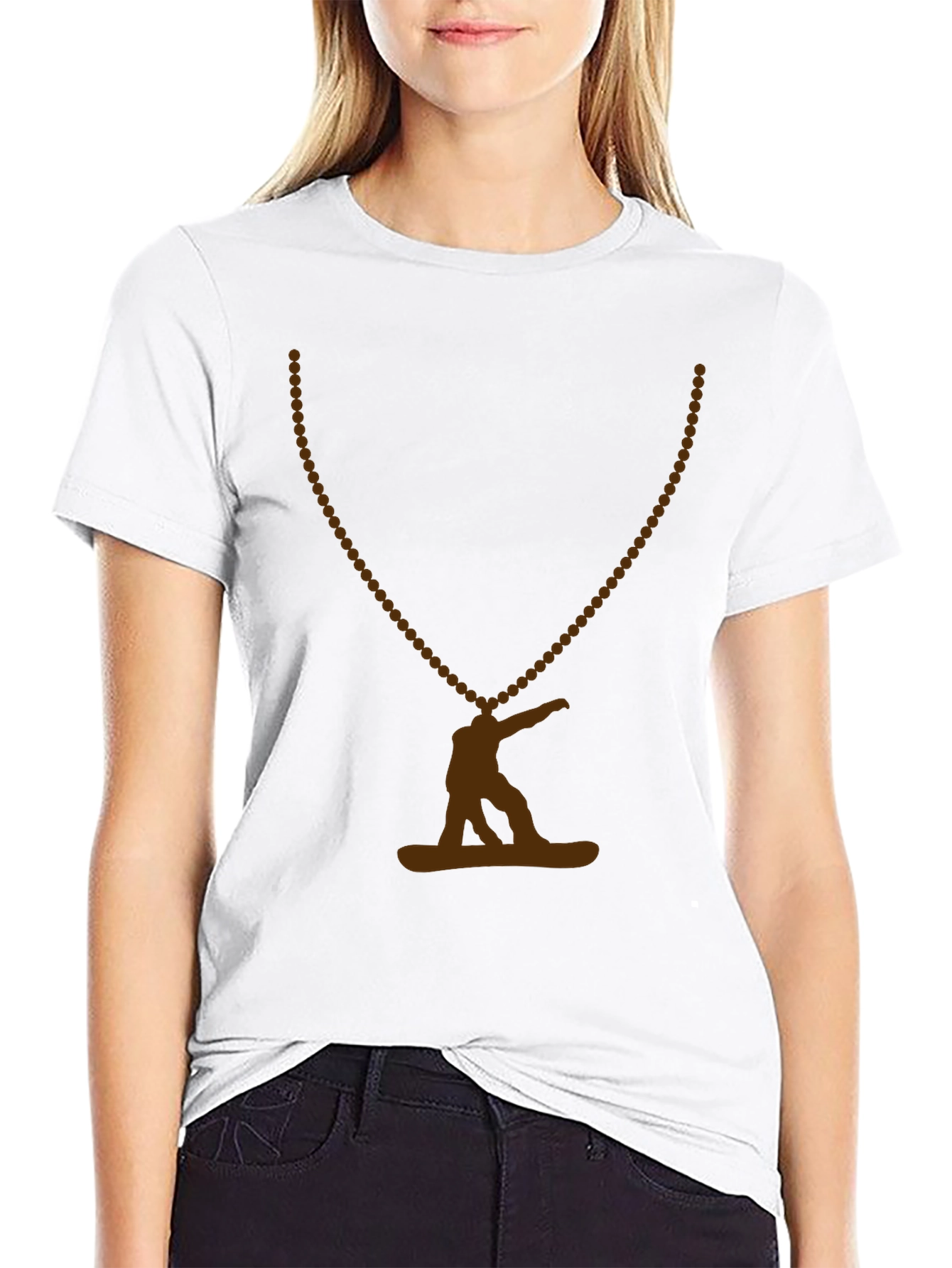 Snowboarder Graphic Tee - Black Cotton Blend