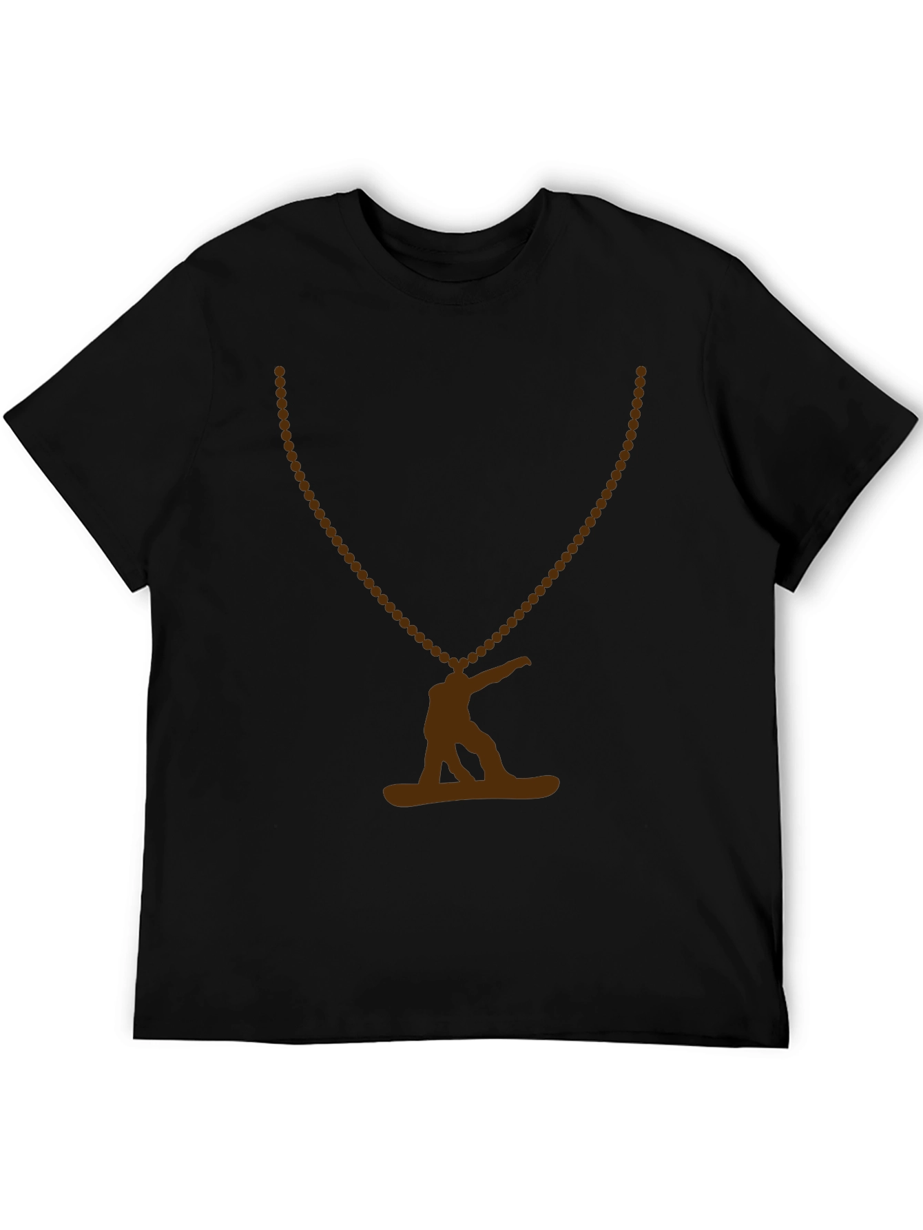 Snowboarder Graphic Tee - Black Cotton Blend