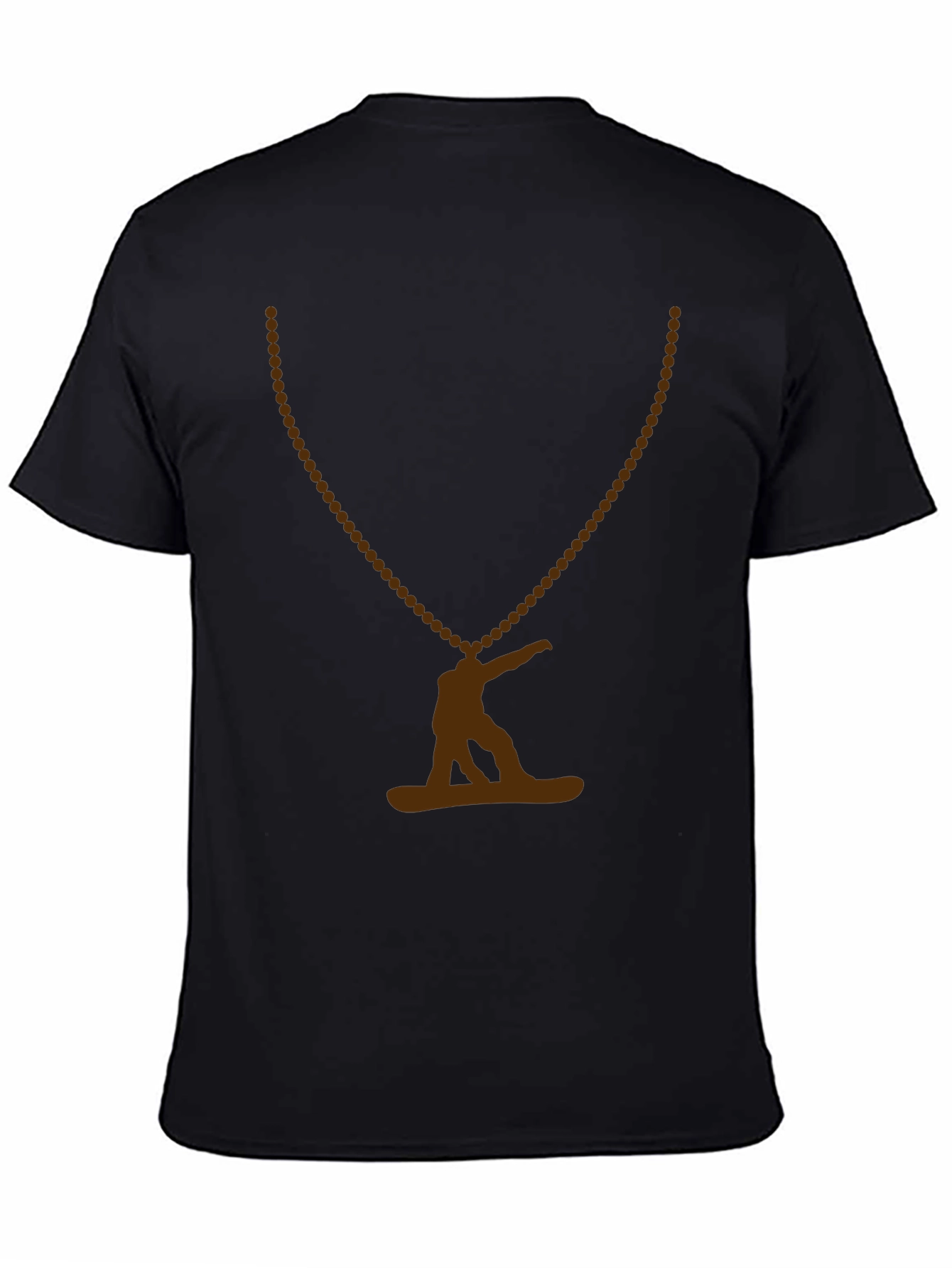 Snowboarder Graphic Tee - Black Cotton Blend