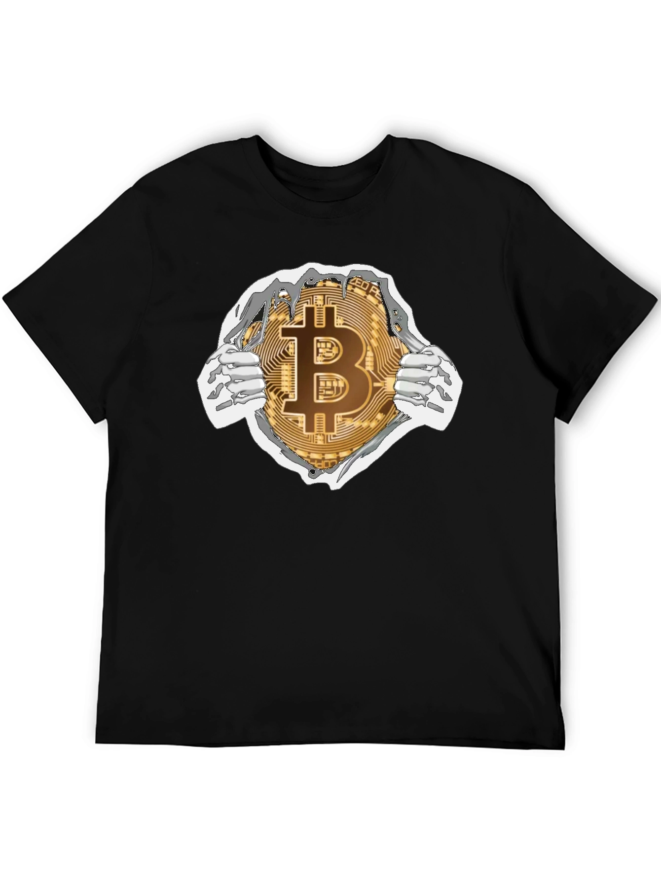 Bitcoin Ripped T-Shirt Crypto Currency Tee